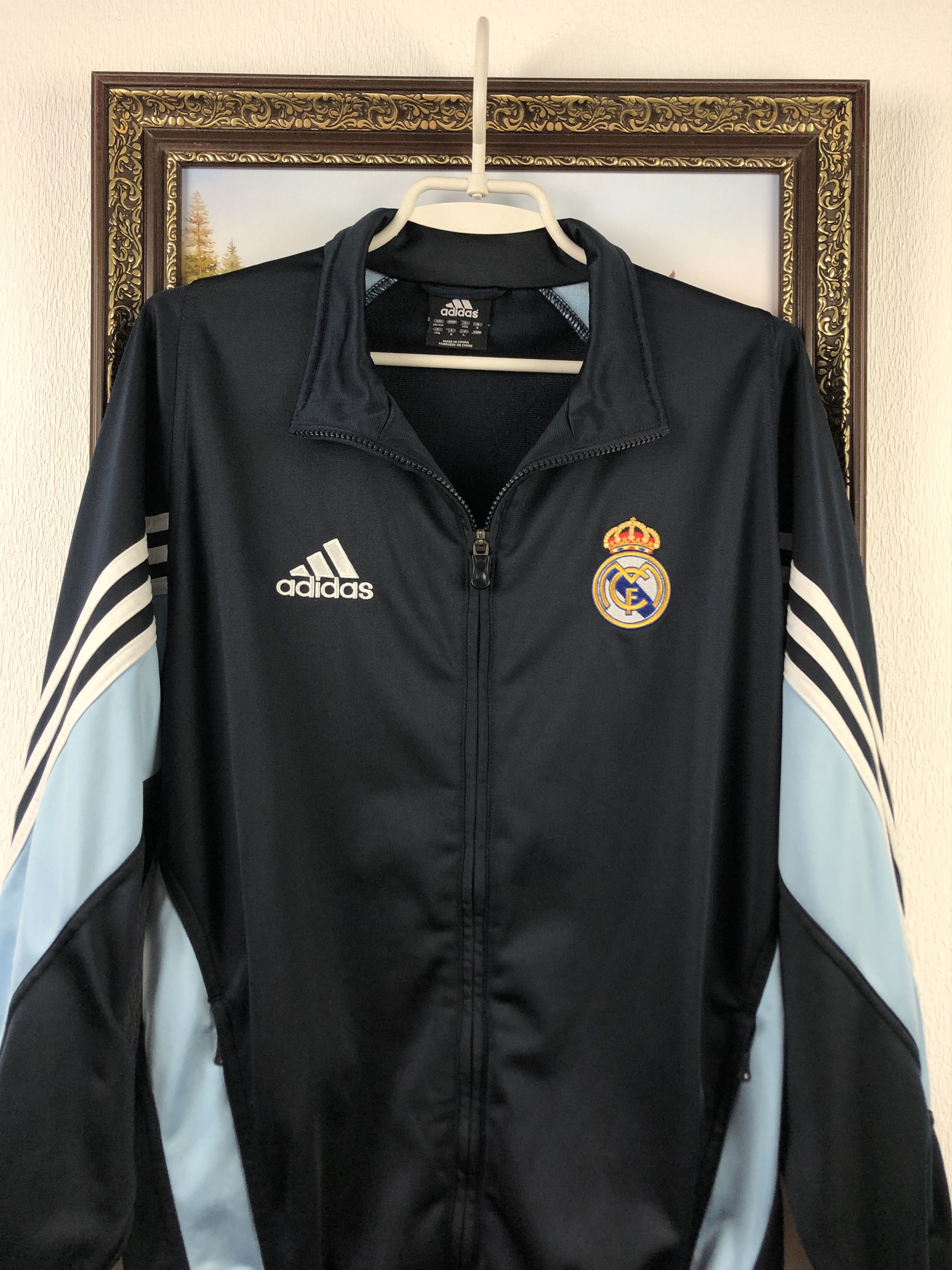 Adidas Vintage Adidas Real Madrid Football Jacket Soccer Track Top Size US M / EU 48-50 / 2 - 2 Thumbnail