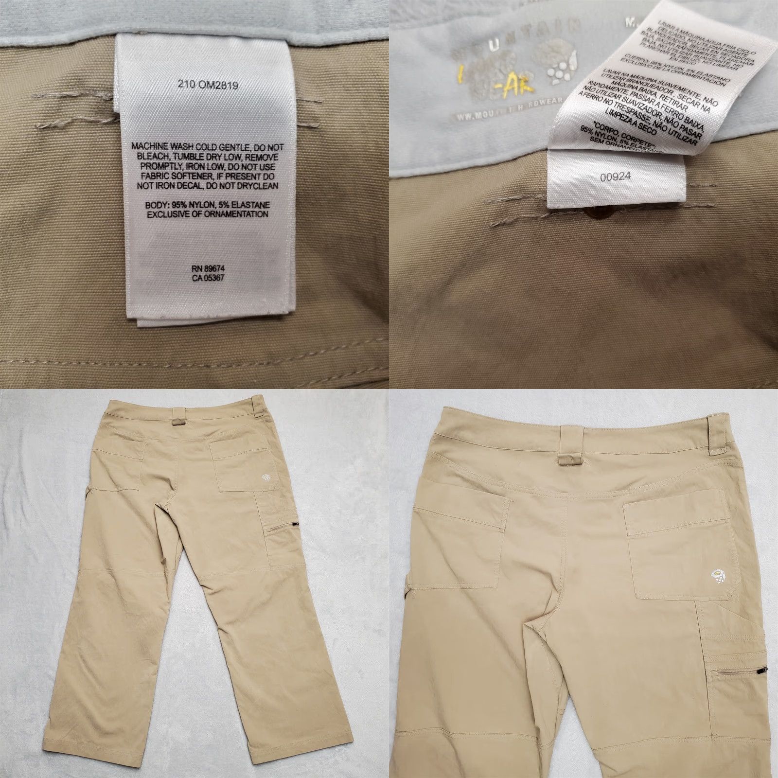 Mountain Hardwear VINTAGE Mountain Hardware Pants Mens 40x30 Tan Canvas Flat Front Performance Stretch Size US 40 / EU 56 - 8 Thumbnail