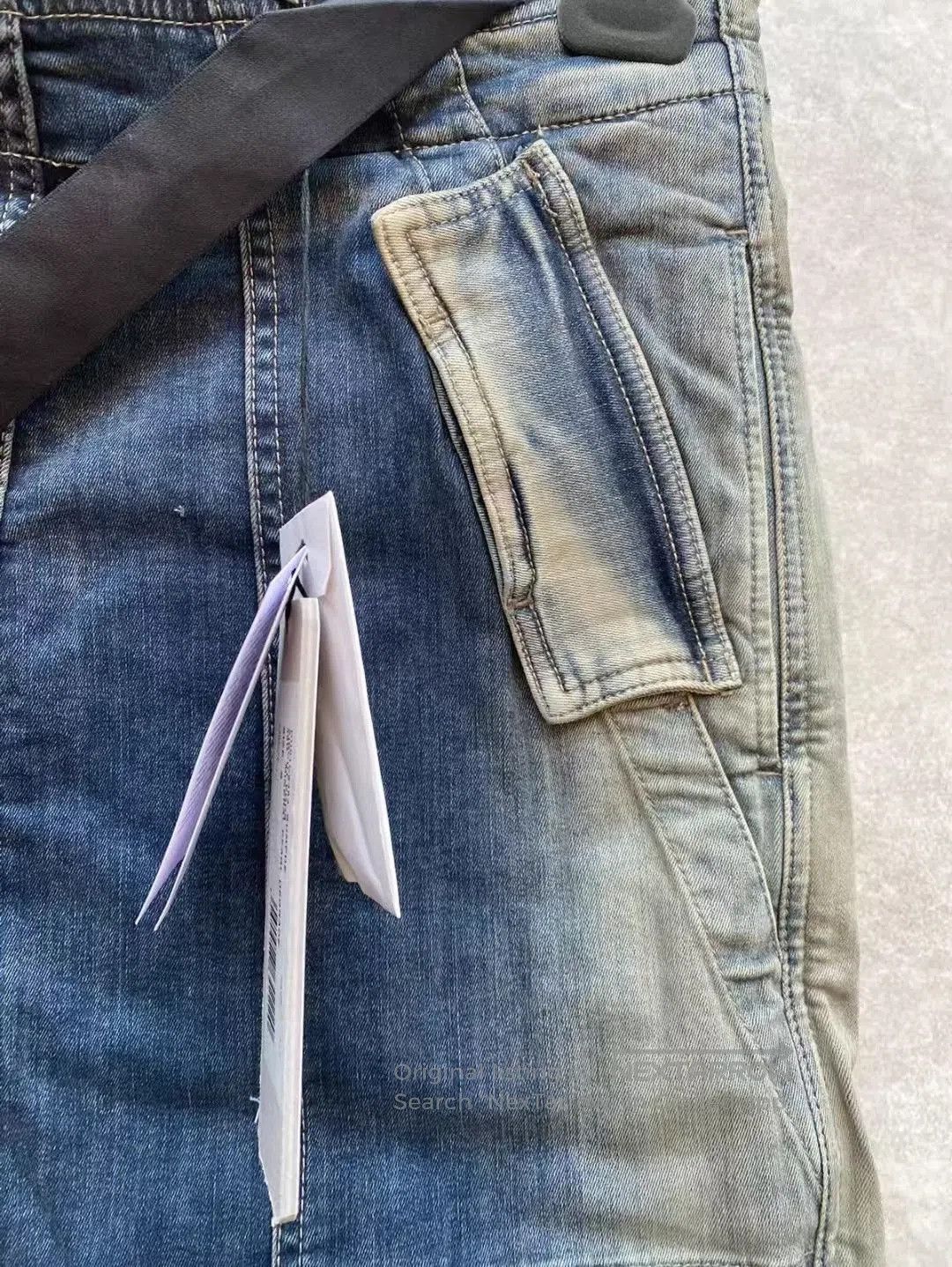 Rick Owens Rick Owens Distressed Denim Cargo Shorts. Size US 30 / EU 46 - 4 Thumbnail