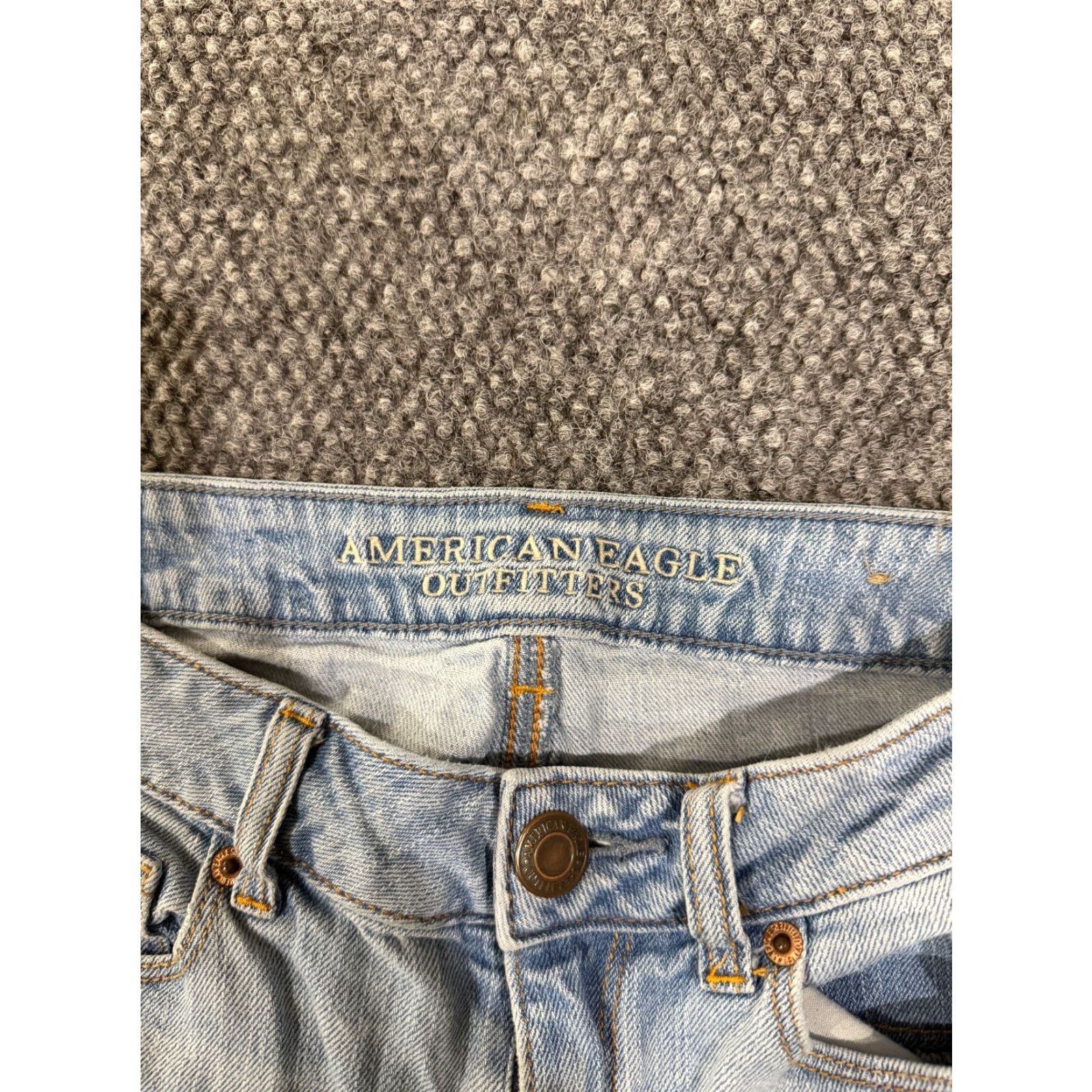 American Eagle Outfitters American Eagle skinny jeans womens 2 light wash denim stretch Size 26" / US 2 / IT 38 - 3 Thumbnail