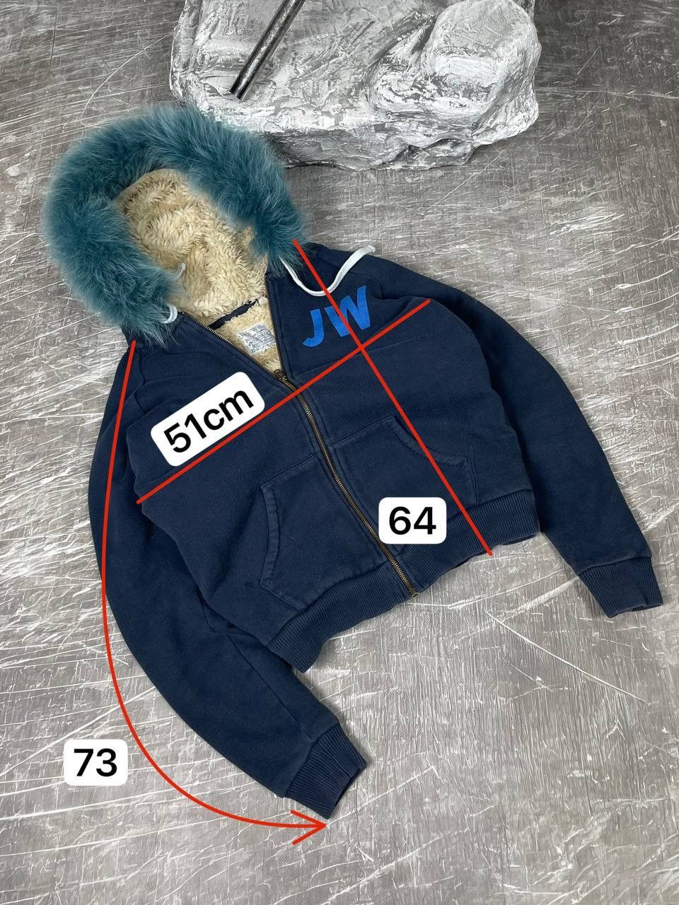 If Six Was Nine × Le Grande Bleu (L.G.B.) 2000s Y2K Punk Fur Zip Hoodie Hysteric Glamour Japanese Vibe Size US M / EU 48-50 / 2 - 10 Thumbnail