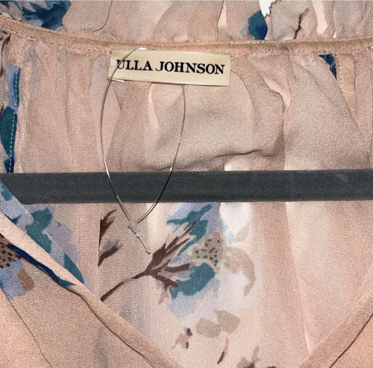 Ulla Johnson ULLA JOHNSON Sarna Floral Printed Blouse - Nude Color Size XS / US 0-2 / IT 36-38 - 6 Thumbnail