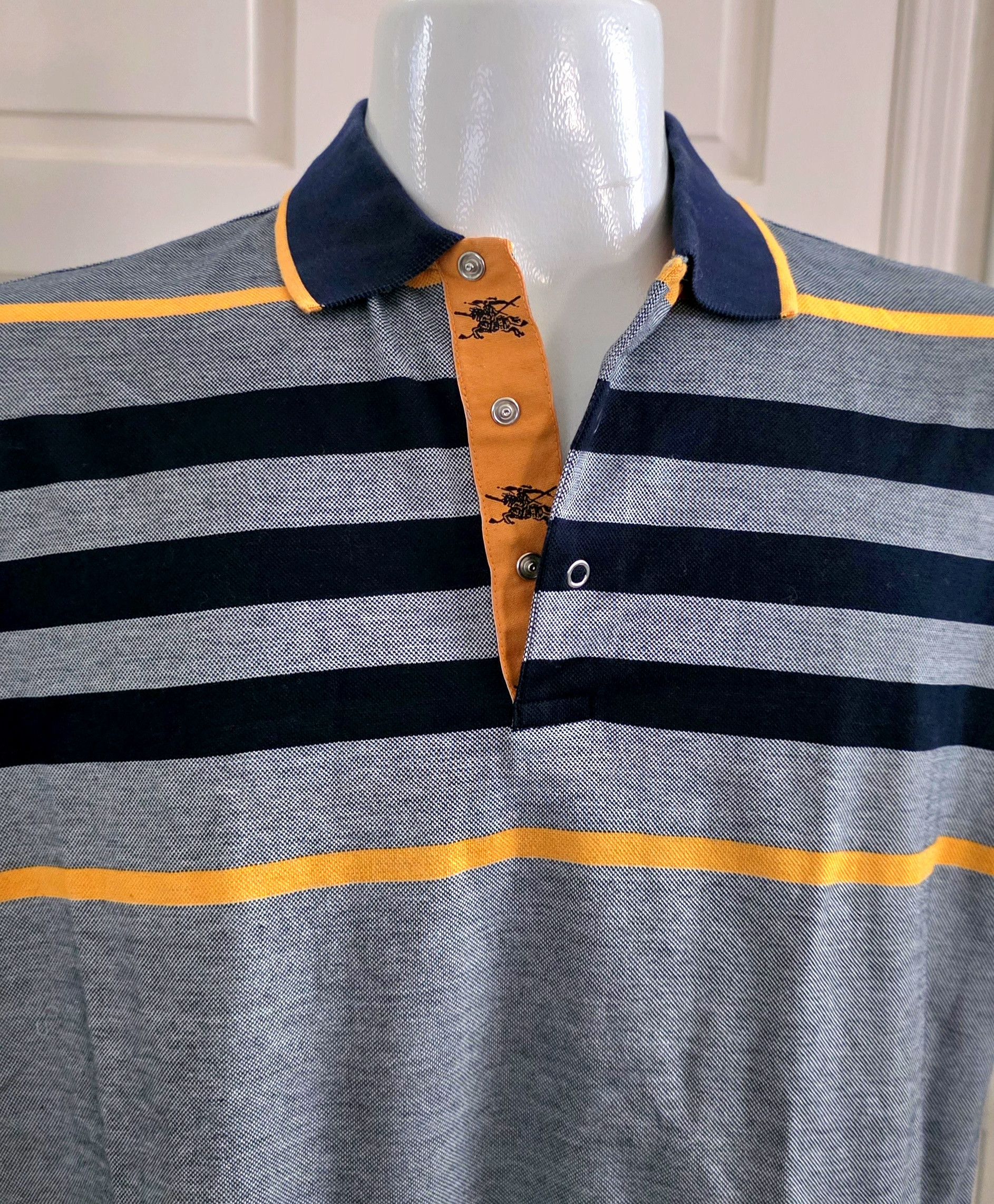Burberry BURBERRY Golf vintage Polo Shirt Striped Men's Size Smal Size US S / EU 44-46 / 1 - 1 Thumbnail