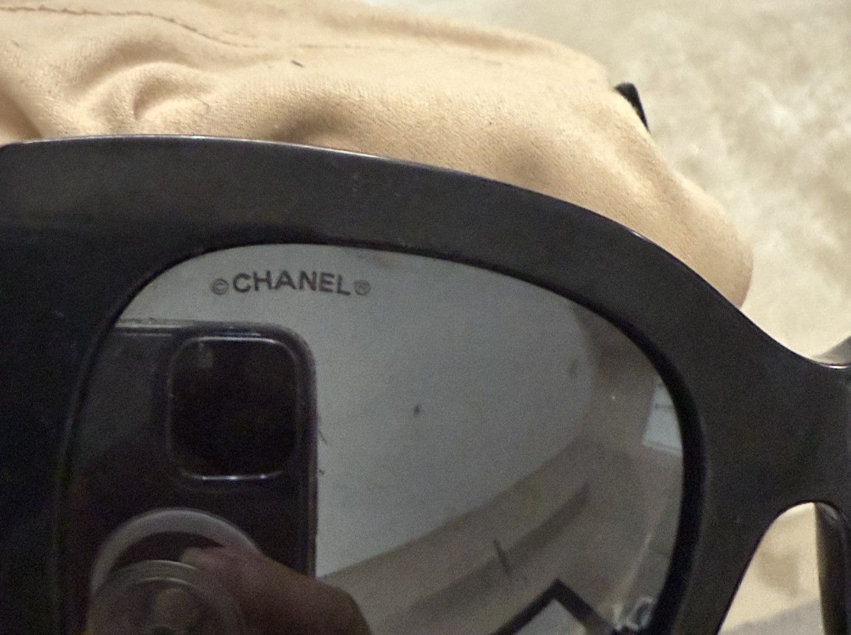Chanel Chanel Glossy Black Sunglasses Size ONE SIZE - 2 Thumbnail