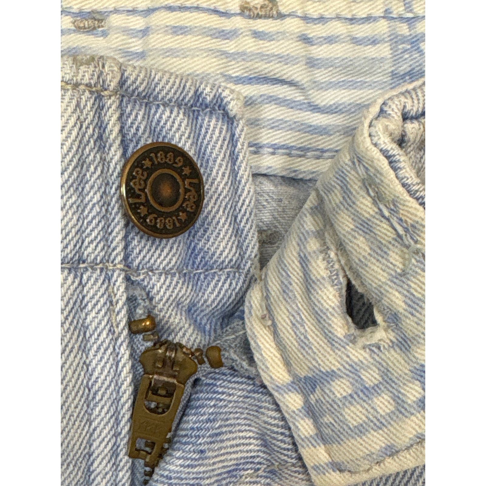 Lee Vintage Y2K elastic waist Lee Jeans sz 12 Long light blue Size 34" / US 12 / IT 48 - 2 Thumbnail