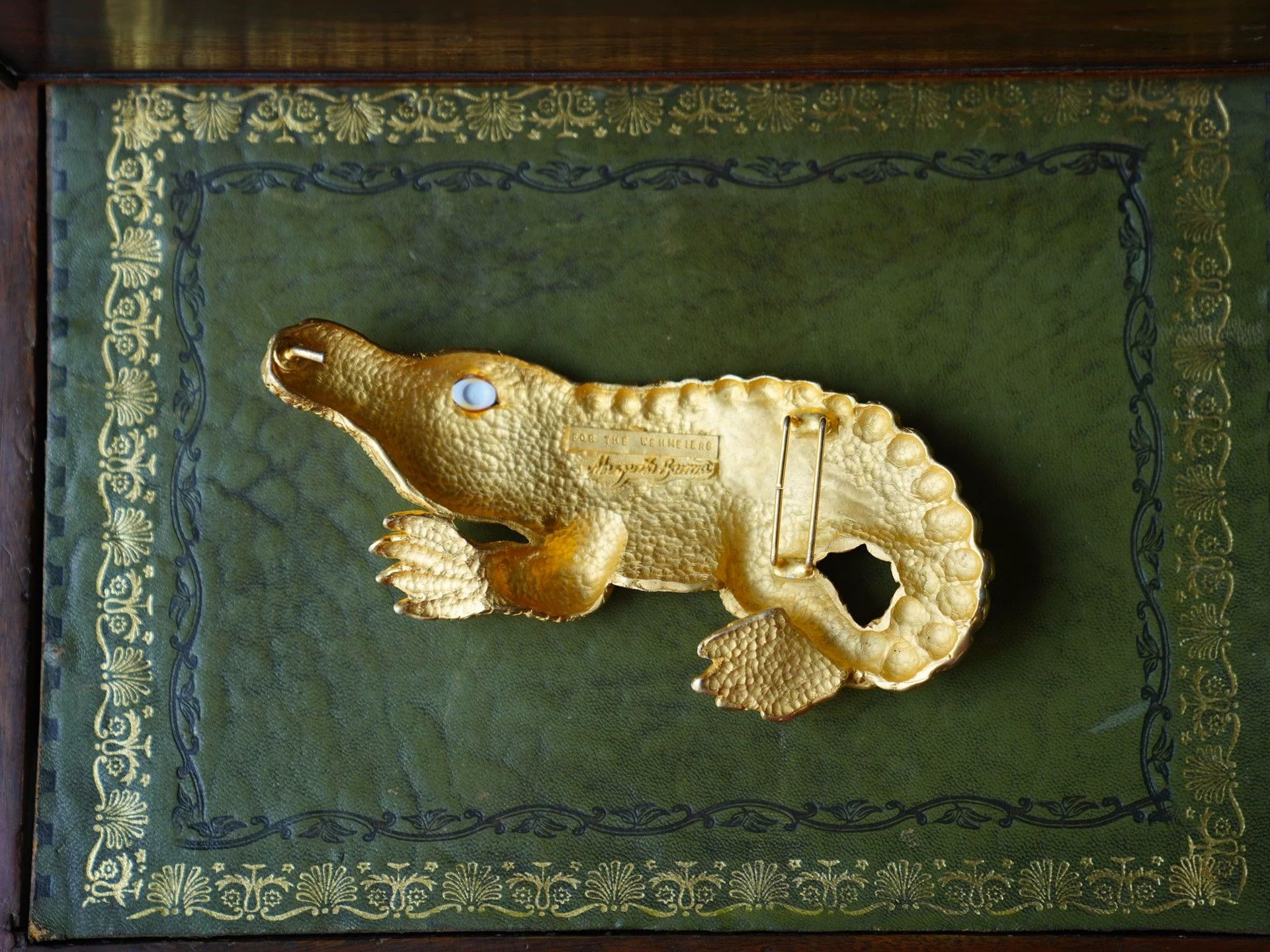 Other Margarita Barrera Vintage 24k Gold Croc Belt Buckle 1990s Size ONE SIZE - 6 Thumbnail