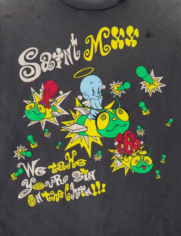 Saint Michael o1mle0326 Saint MX6 Short Sleeve Tee Shirt in Black Size US XL / EU 56 / 4 - 3 Thumbnail