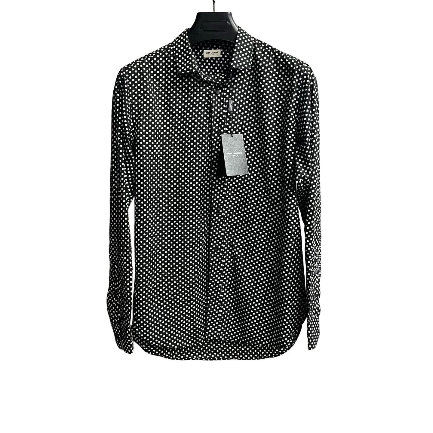 Saint Laurent Paris Saint Laurent Heart Print Button Up Shirt 38 Size US S / EU 44-46 / 1 - 1 Thumbnail