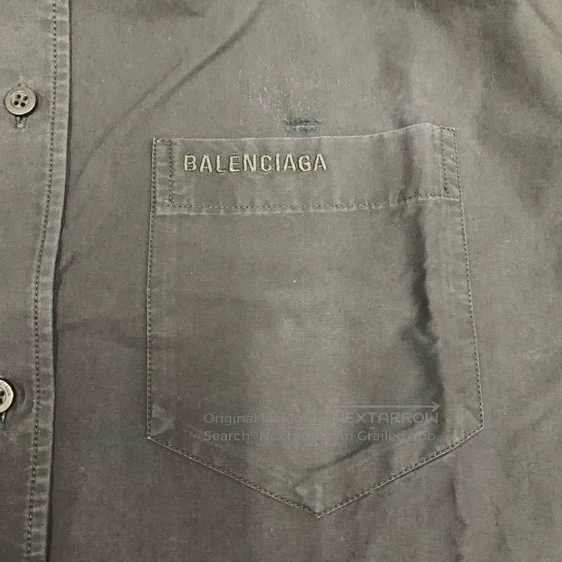 Balenciaga Balenciaga Black Washed Destroyed Old Shirt Jacket Size XS / US 0-2 / IT 36-38 - 6 Thumbnail