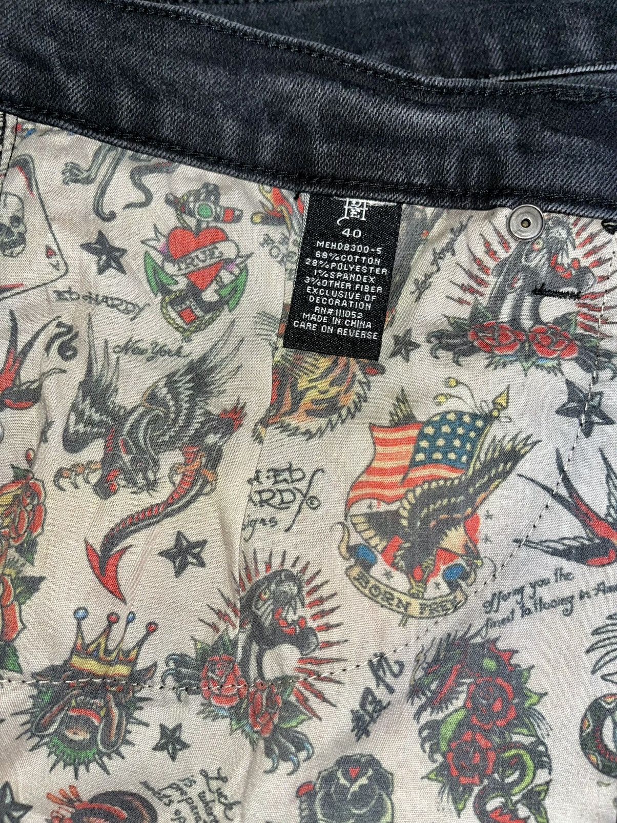 Ed Hardy DAGGER SKULL SLIM JEAN Size US 40 / EU 56 - 5 Thumbnail