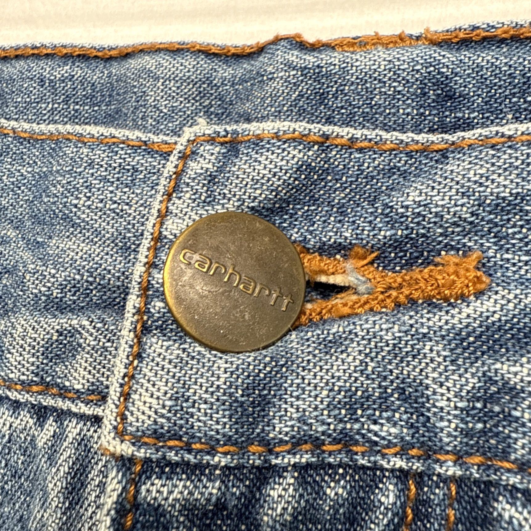 Carhartt Carhartt Women’s Denim Blue Flannel Lined Jeans Work Heavy Pants 27”x28” Size 38" / US 16 / IT 52 - 7 Thumbnail