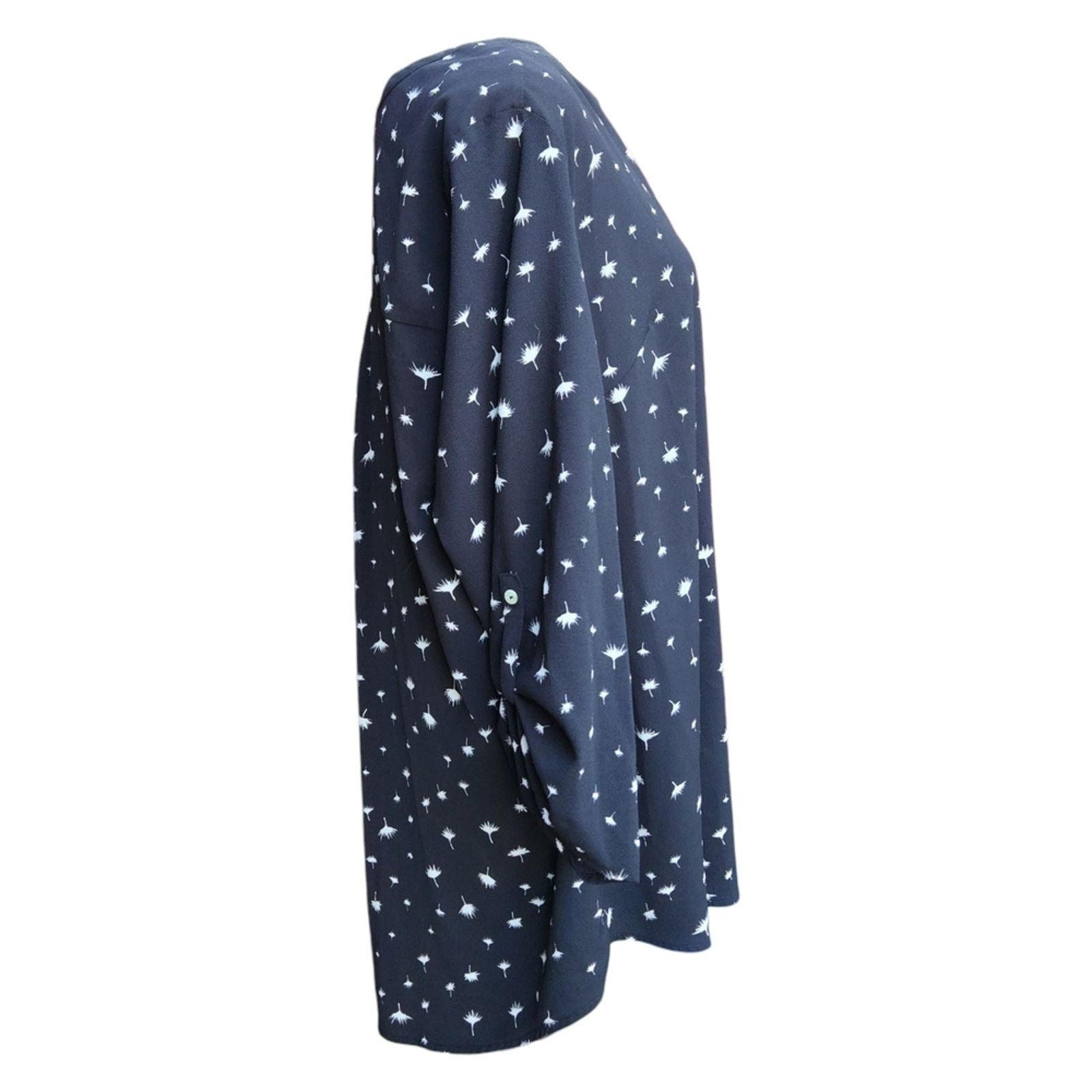 St. Johns Bay Daniel Rainn XXL Blouse - Black White Dandelion Tunic Size XXL / US 16-18 / IT 52-54 - 10 Thumbnail