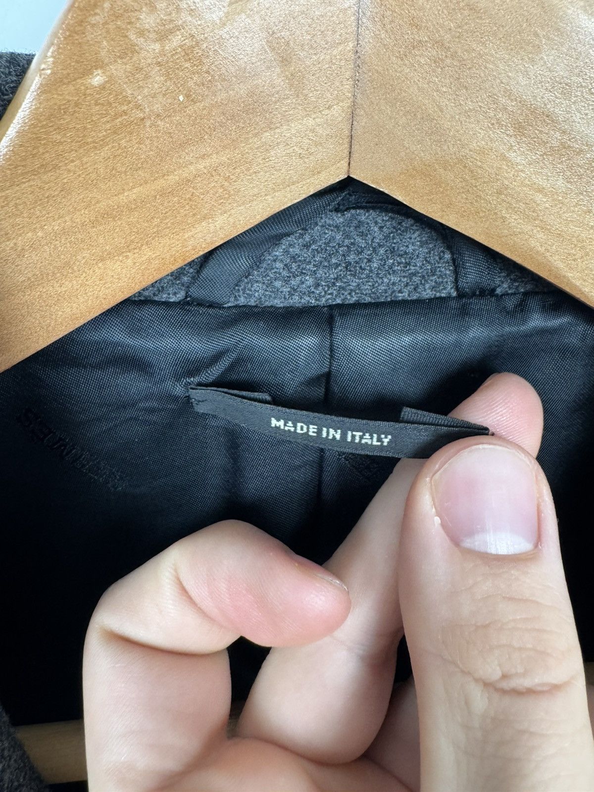 Hermes Hermes Heavy Wool Black-Grey Coat Size US M / EU 48-50 / 2 - 6 Thumbnail