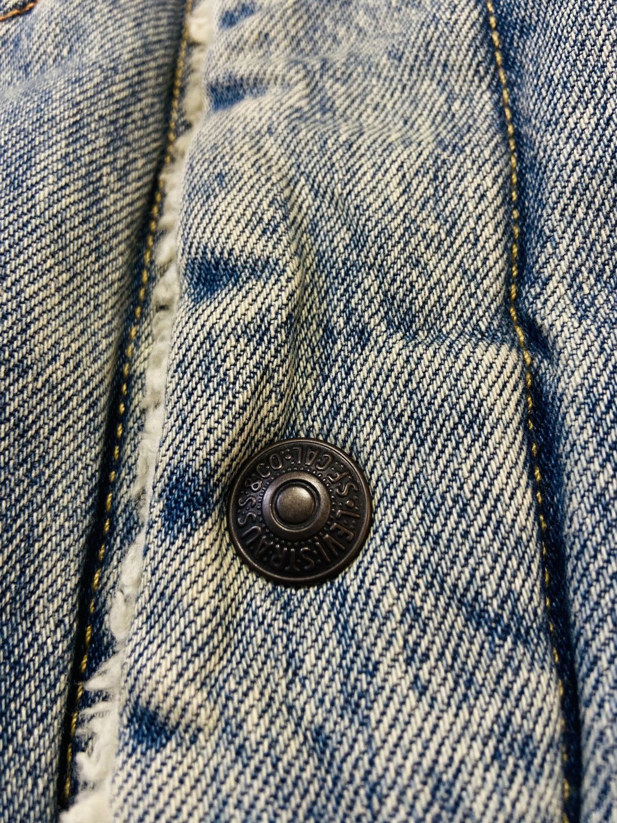 Levi's Levis Sherpa Lined Snap Button Trucker Jacket Size US S / EU 44-46 / 1 - 11 Thumbnail