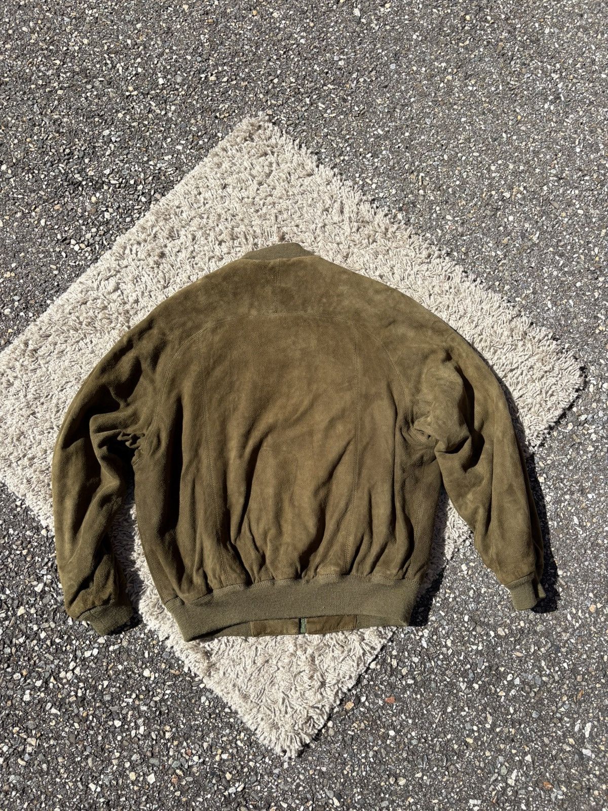 Burberry Burberry Vintage Green Suede Bomber Jacket – Genuine Leather Size US S / EU 44-46 / 1 - 7 Thumbnail