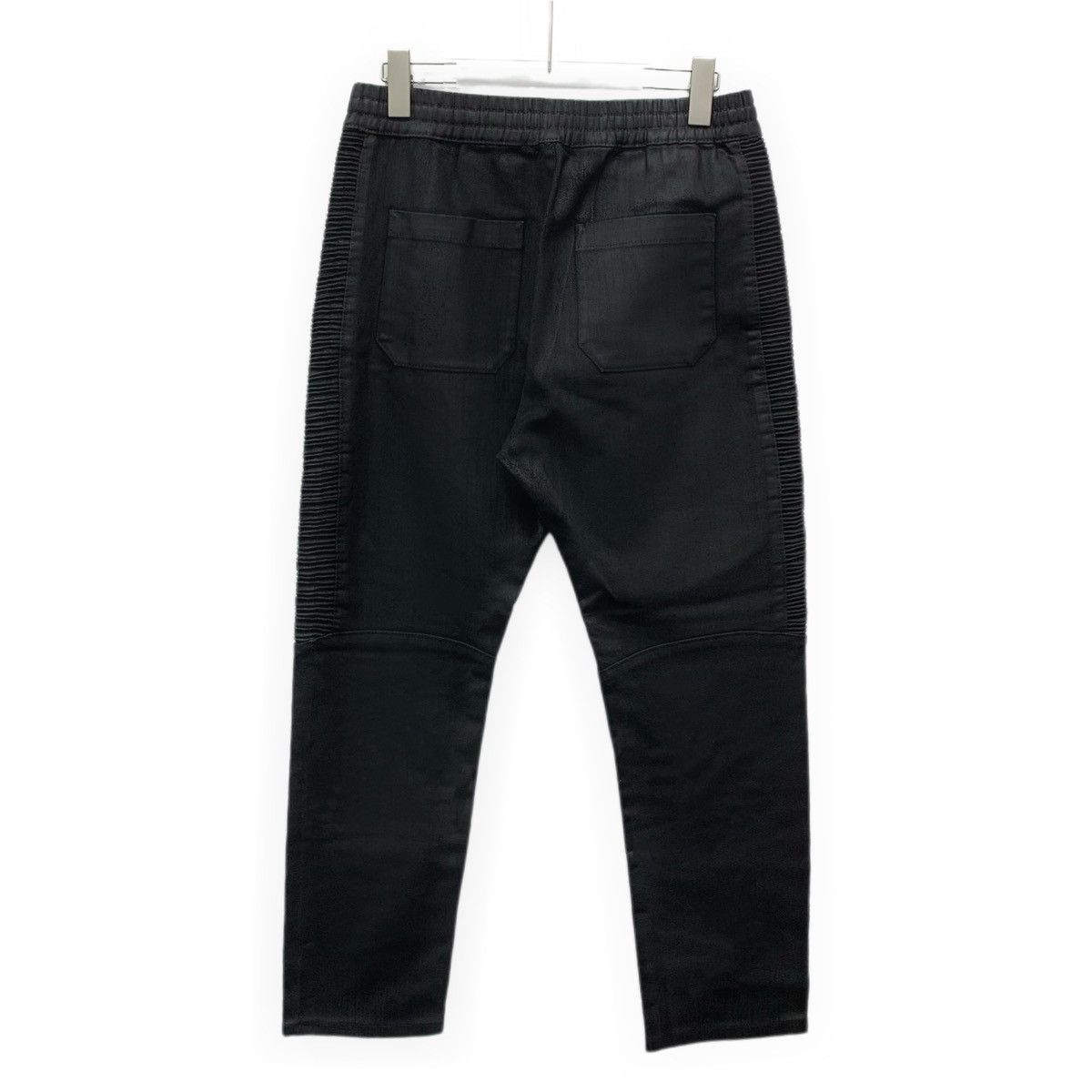 Balmain Balmain Black Side Pleated Design Cotton Casual Pants K26WX Size US 34 / EU 50 - 2 Thumbnail