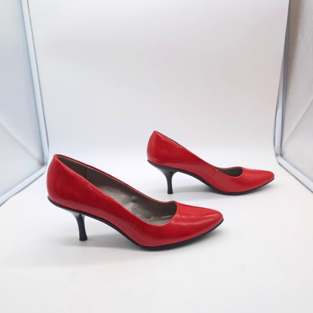 Kenneth Cole Kenneth Cole Sz 7.5 Red Women's Pumps Heels Lean Hill Size US 7.5 / IT 37.5 - 6 Thumbnail