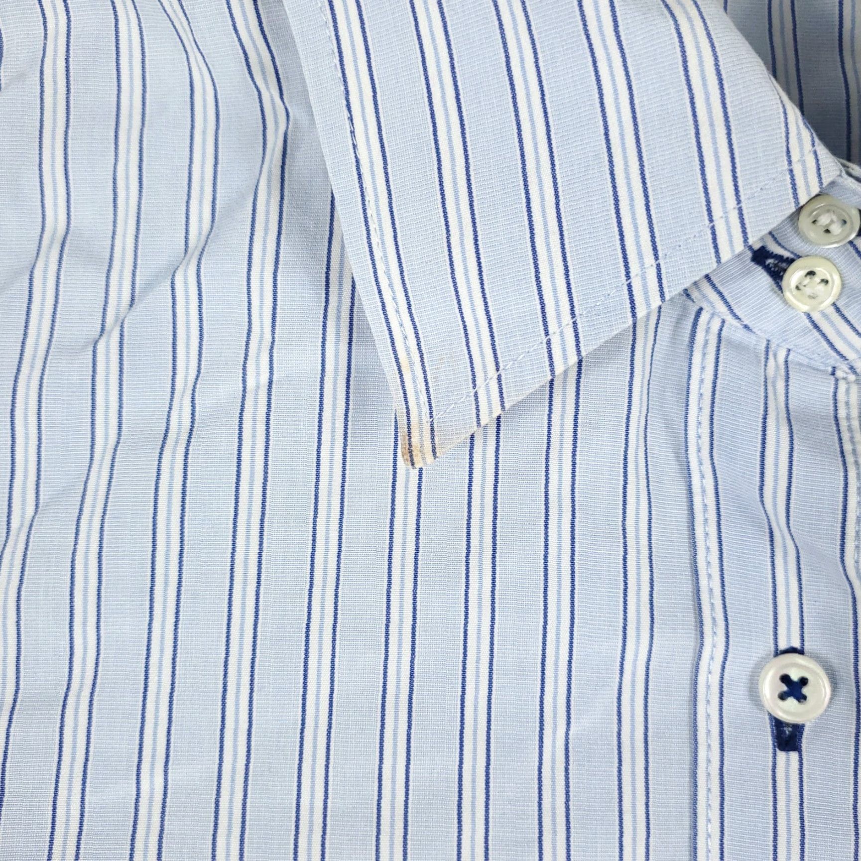 Tommy Hilfiger Tommy Hilfiger Women's Button-Up Shirt Size 14 Blue Striped Long Sleeve Casual Modern Preppy Size XL / US 12-14 / IT 48-50 - 5 Thumbnail