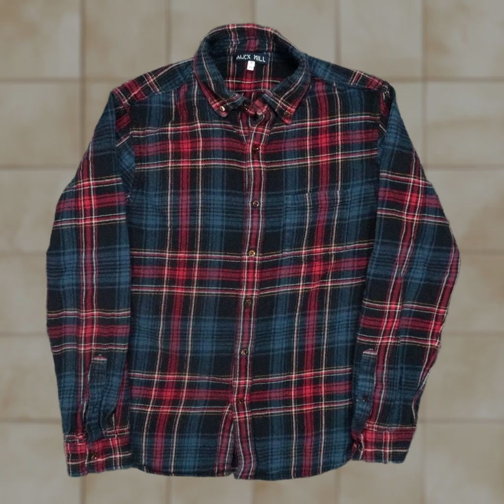 Alex Mill Alex Mill Shirt Mens Medium Blue Plaid Flannel Long Sleeve Button-Down Size US M / EU 48-50 / 2 - 1 Thumbnail