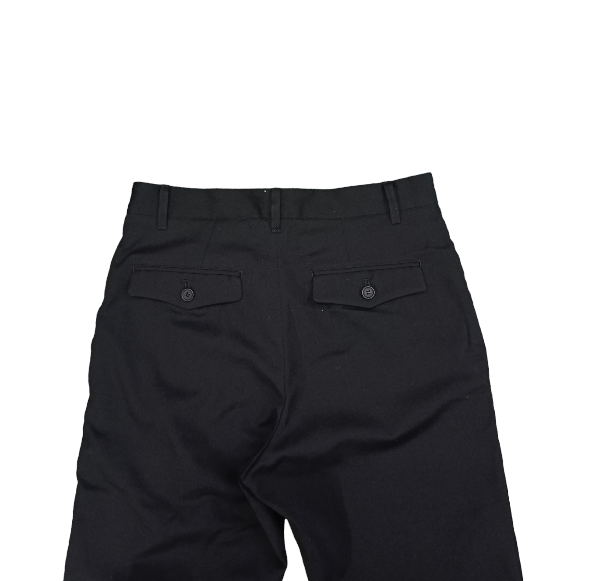 Yohji Yamamoto YOHJI YAMAMOTO BLACK CASUAL CROPPED PANTS Size US 29 - 4 Thumbnail