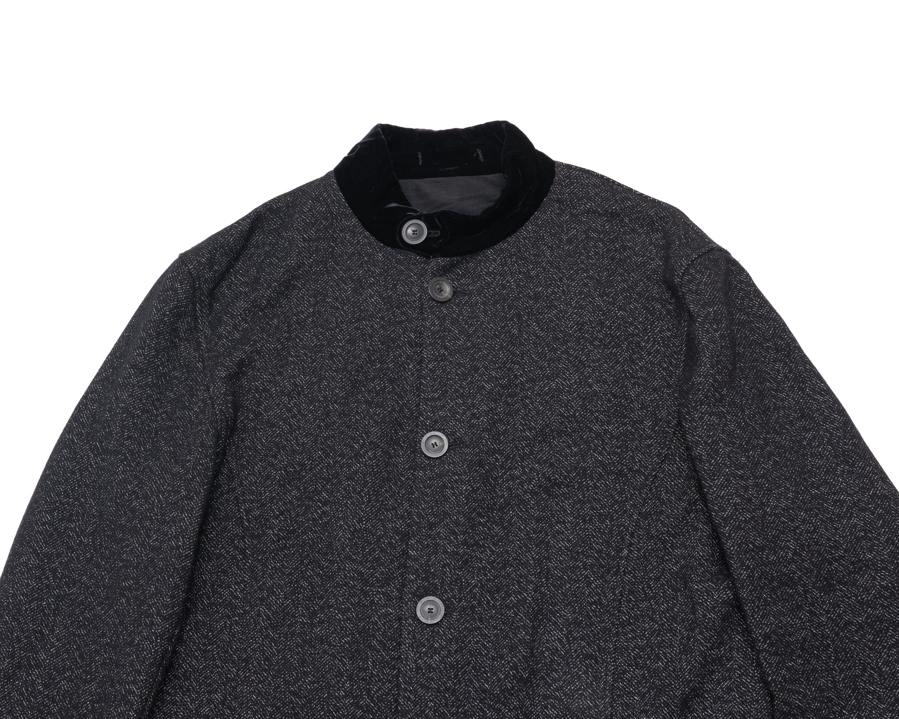 Emporio Armani EMPORIO ARMANI 2005 Wool Coat w Velvet Stand-Up Collar Size US L / EU 52-54 / 3 - 2 Thumbnail