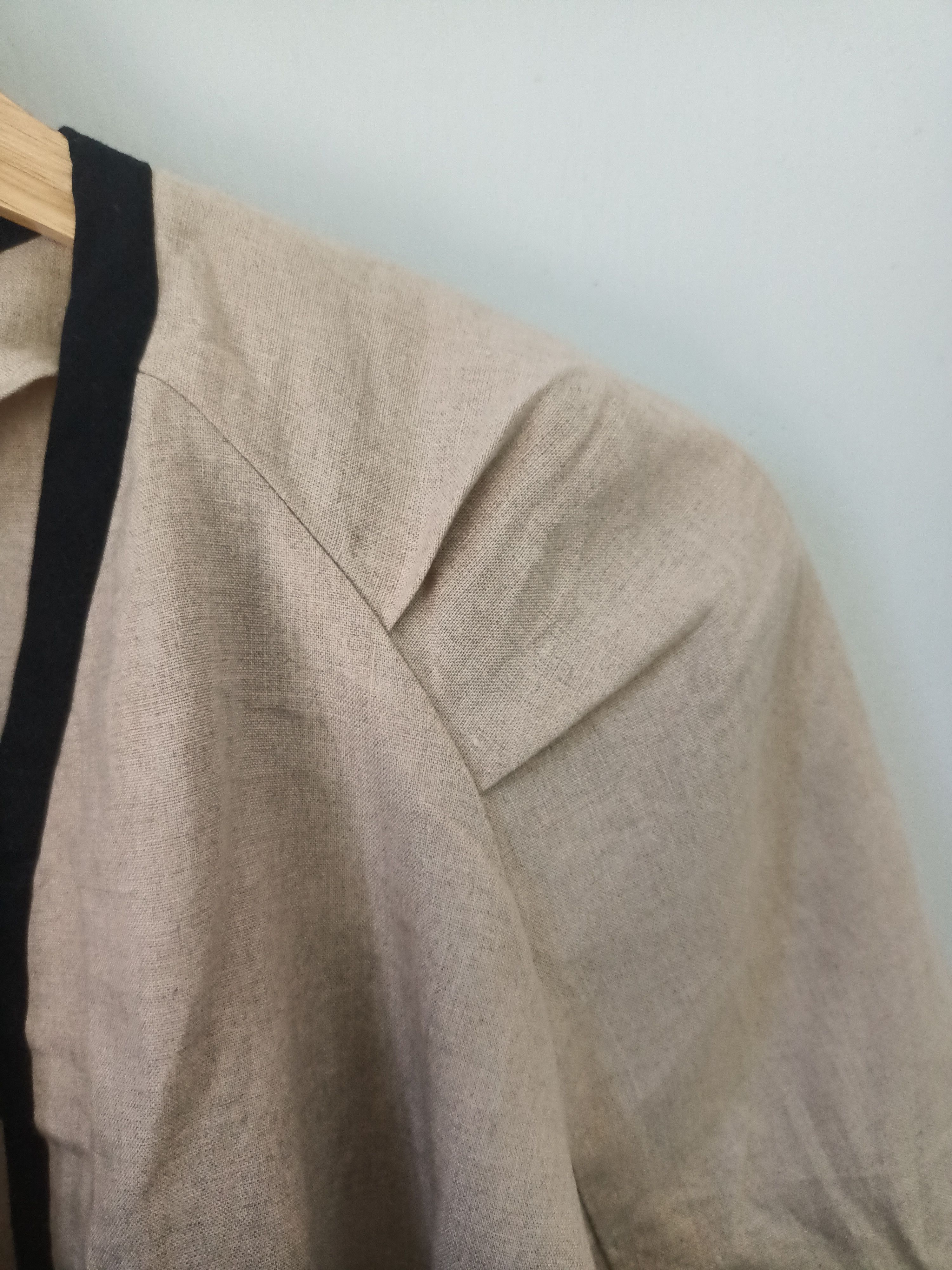 Japanese Brand HARRIS GRACE Beige Duster Coat Made in Japan🇯🇵 Size XS / US 0-2 / IT 36-38 - 5 Thumbnail