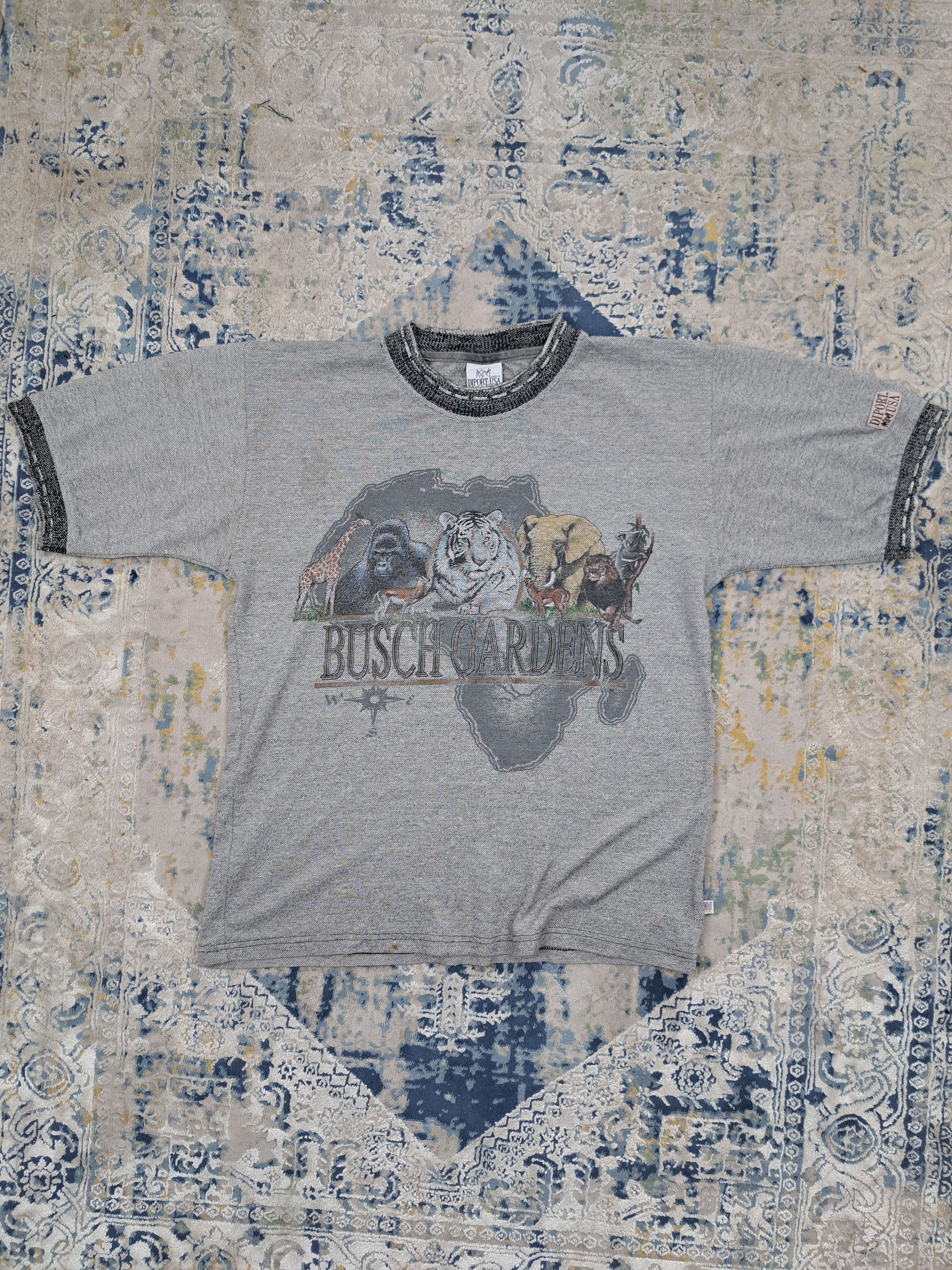 Vintage Vintage 90s Busch Gardens Tee Made in USA Wildlife Size US XL / EU 56 / 4 - 1 Thumbnail