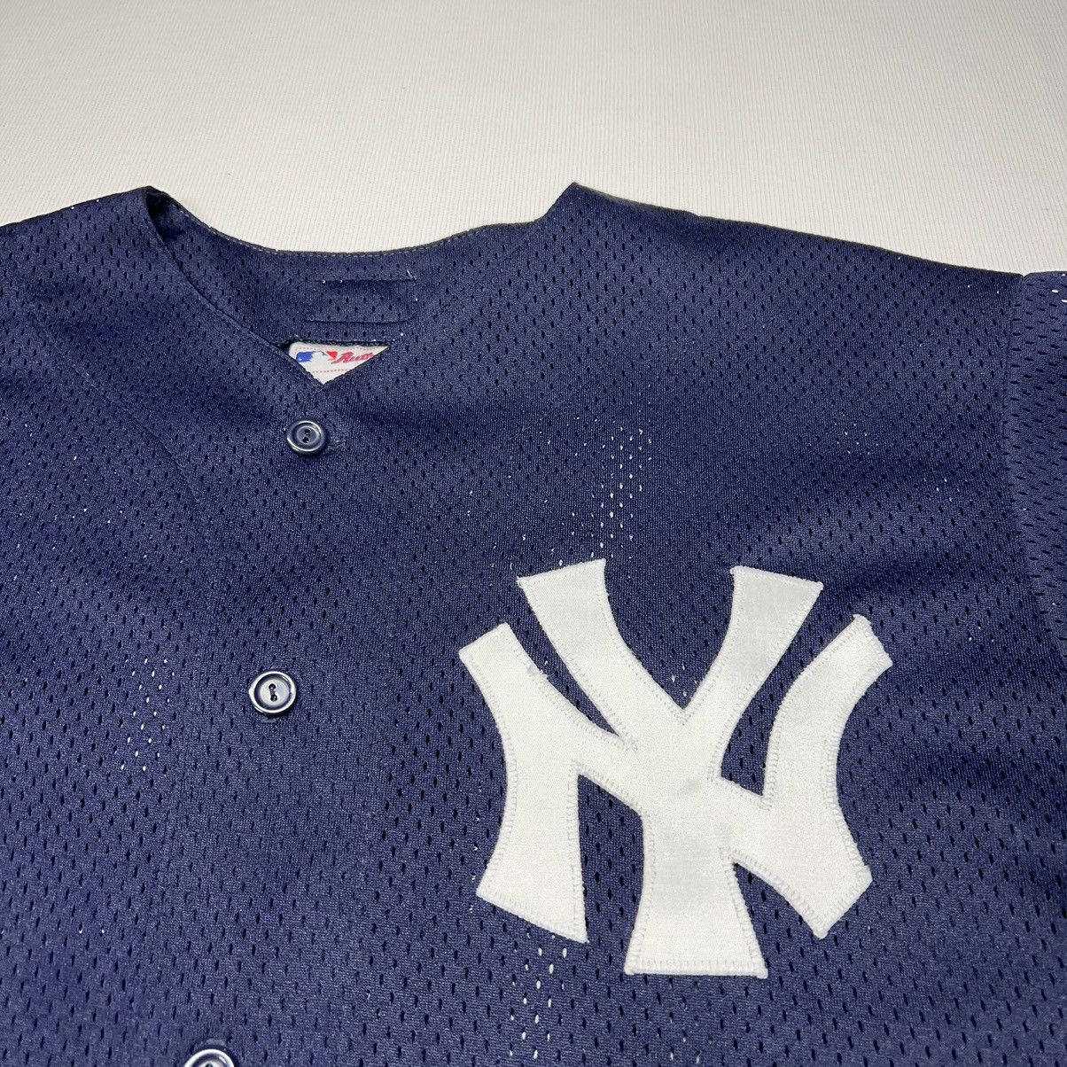 Majestic × New York Yankees × Vintage VTG Yankees Jersey Blue Giambi #25 Majestic MLB Baseball Size US M / EU 48-50 / 2 - 5 Thumbnail