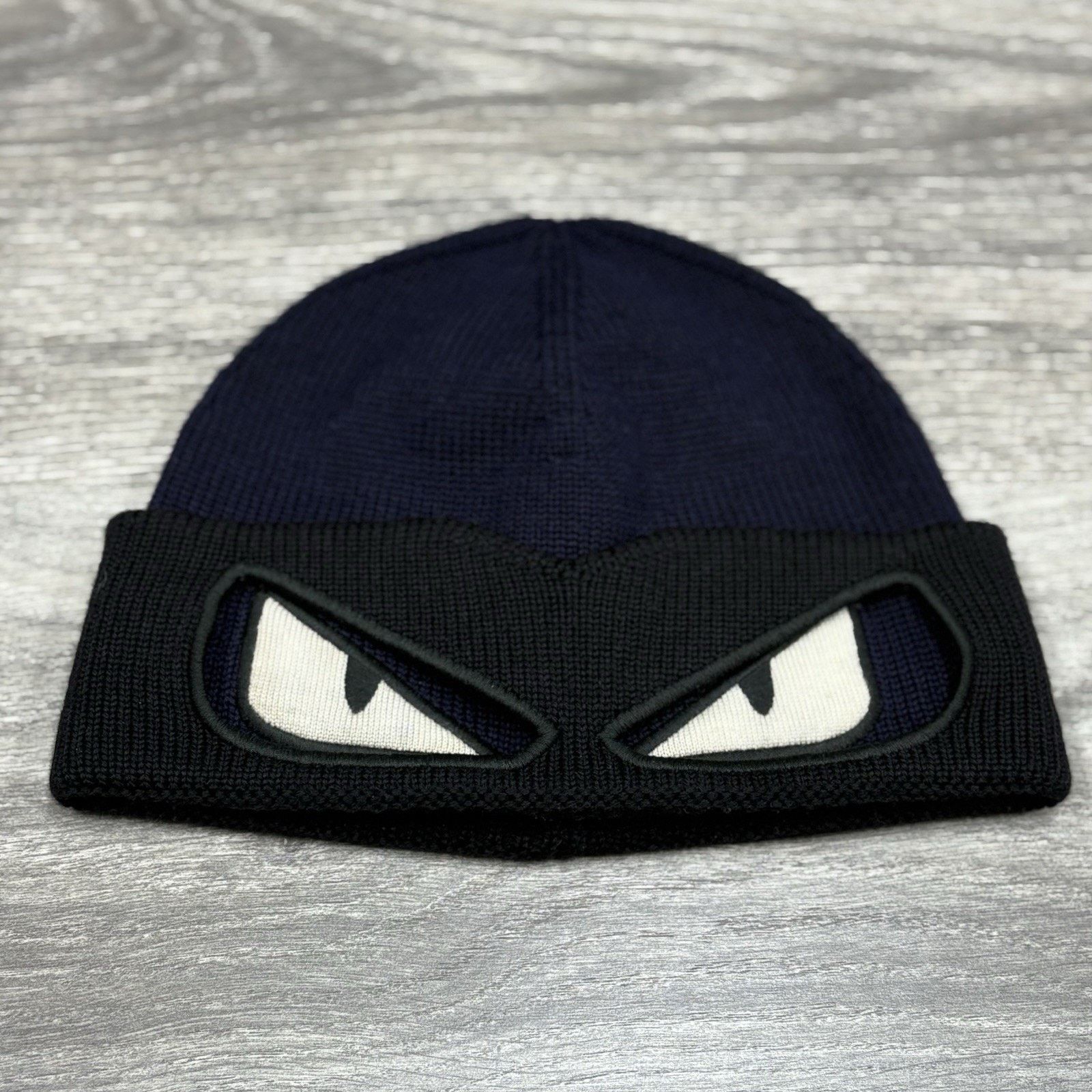 Fendi Fendi monster eyes black beanie hat | Grailed