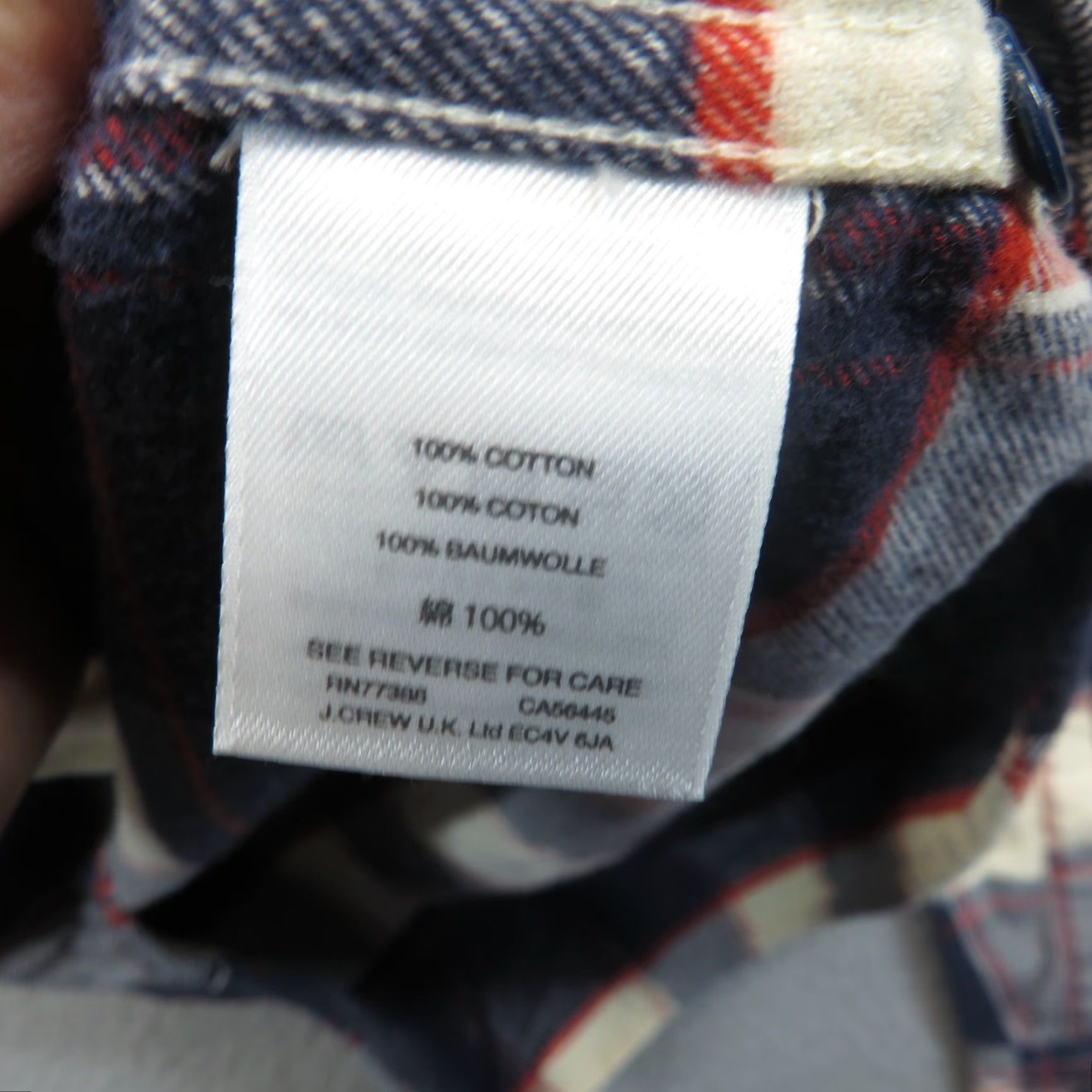 Wallace & Barnes Wallace Barnes Shirt Mens Medium Slim Fit Blue Red White Plaid Flannel Button-Up Size US M / EU 48-50 / 2 - 6 Thumbnail
