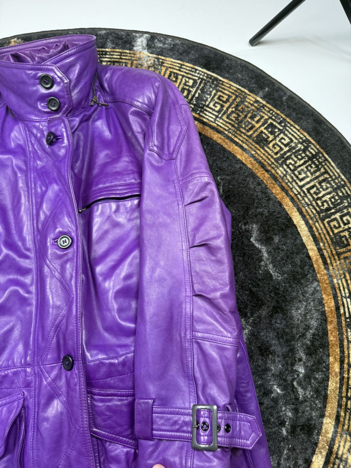 Escada Leather Jacket -Coat Escada Very rare model Vintage Size L / US 10 / IT 46 - 7 Thumbnail