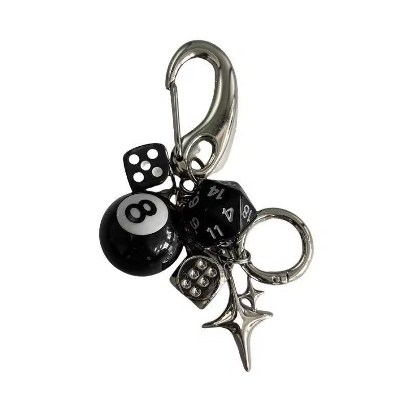 Japanese Brand × Jewelry Star Sparkle Oval Black 8 Fashion Carabiner Keychain Size ONE SIZE - 3 Thumbnail