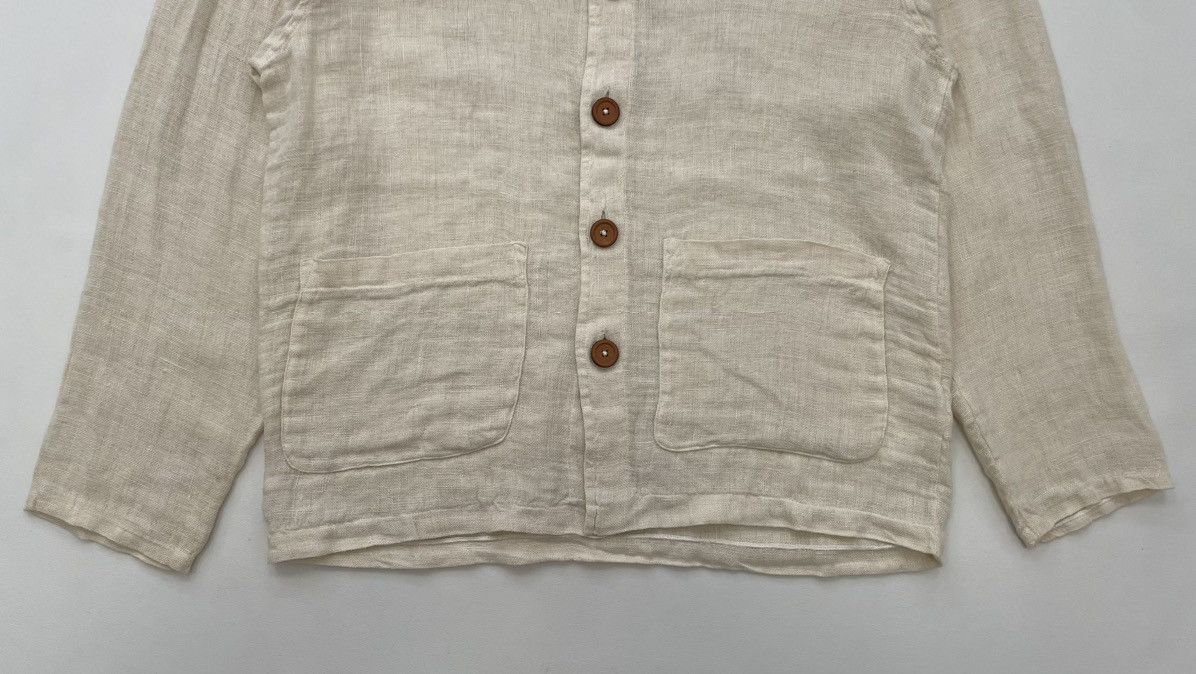 Our Legacy Raw White Rough Sack Linen Cardigan Size US M / EU 48-50 / 2 - 6 Thumbnail