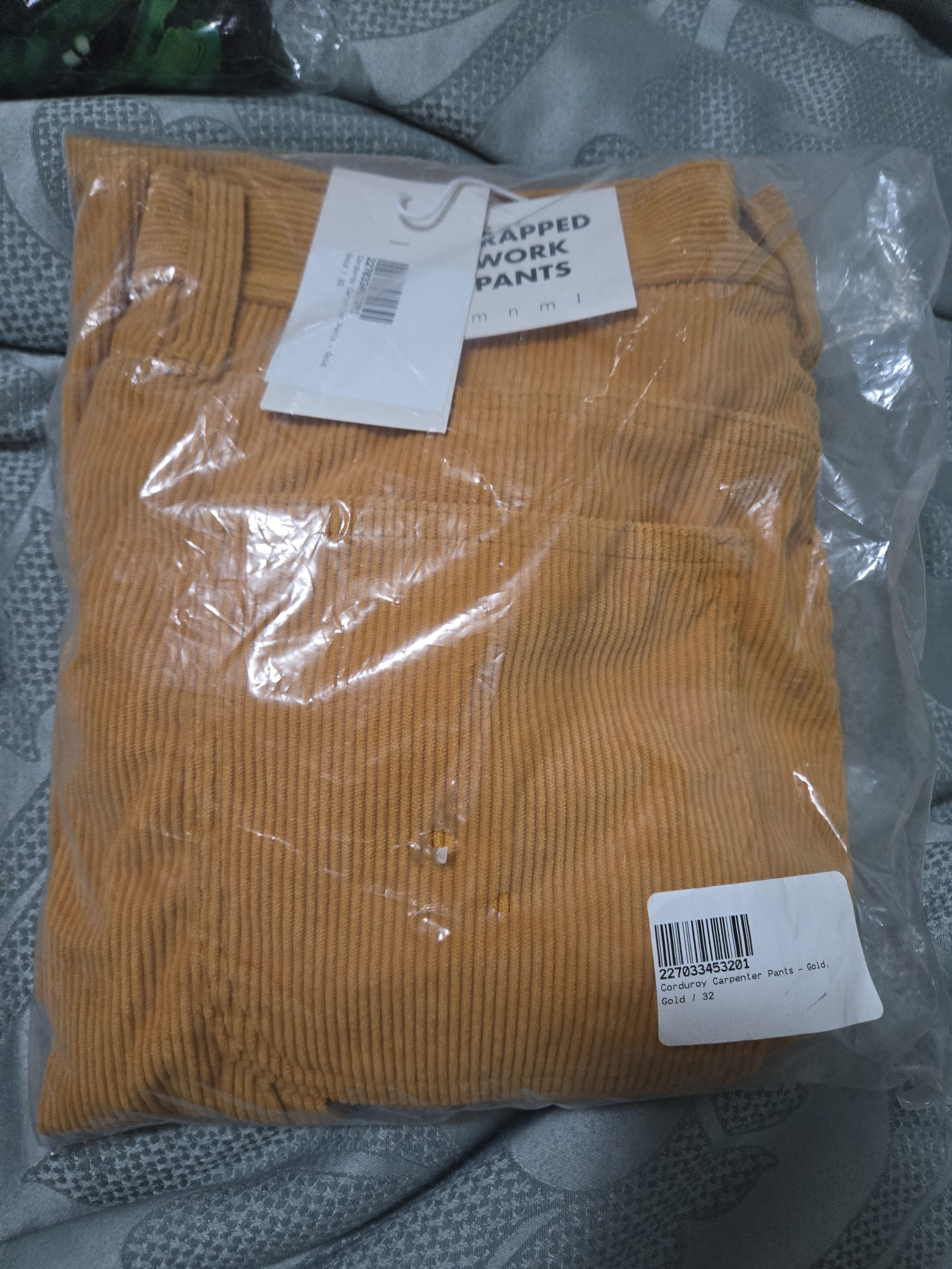MNML Corduroy carpenter pants gold Size US 32 / EU 48 - 1 Thumbnail