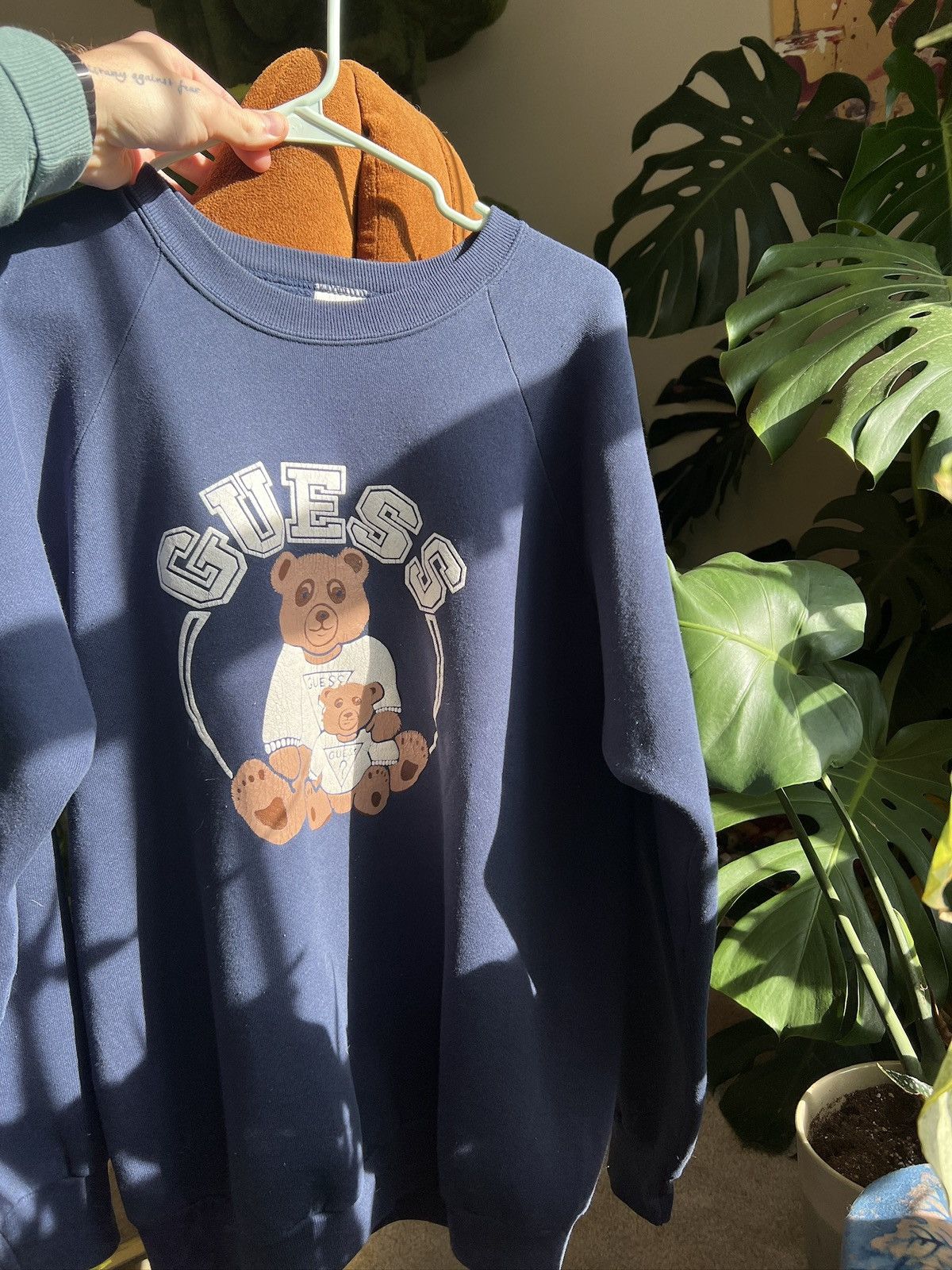 Guess Vintage 90s GUESS Teddy Bear Crewneck – Made in USA (XL) Size US XL / EU 56 / 4 - 1 Thumbnail