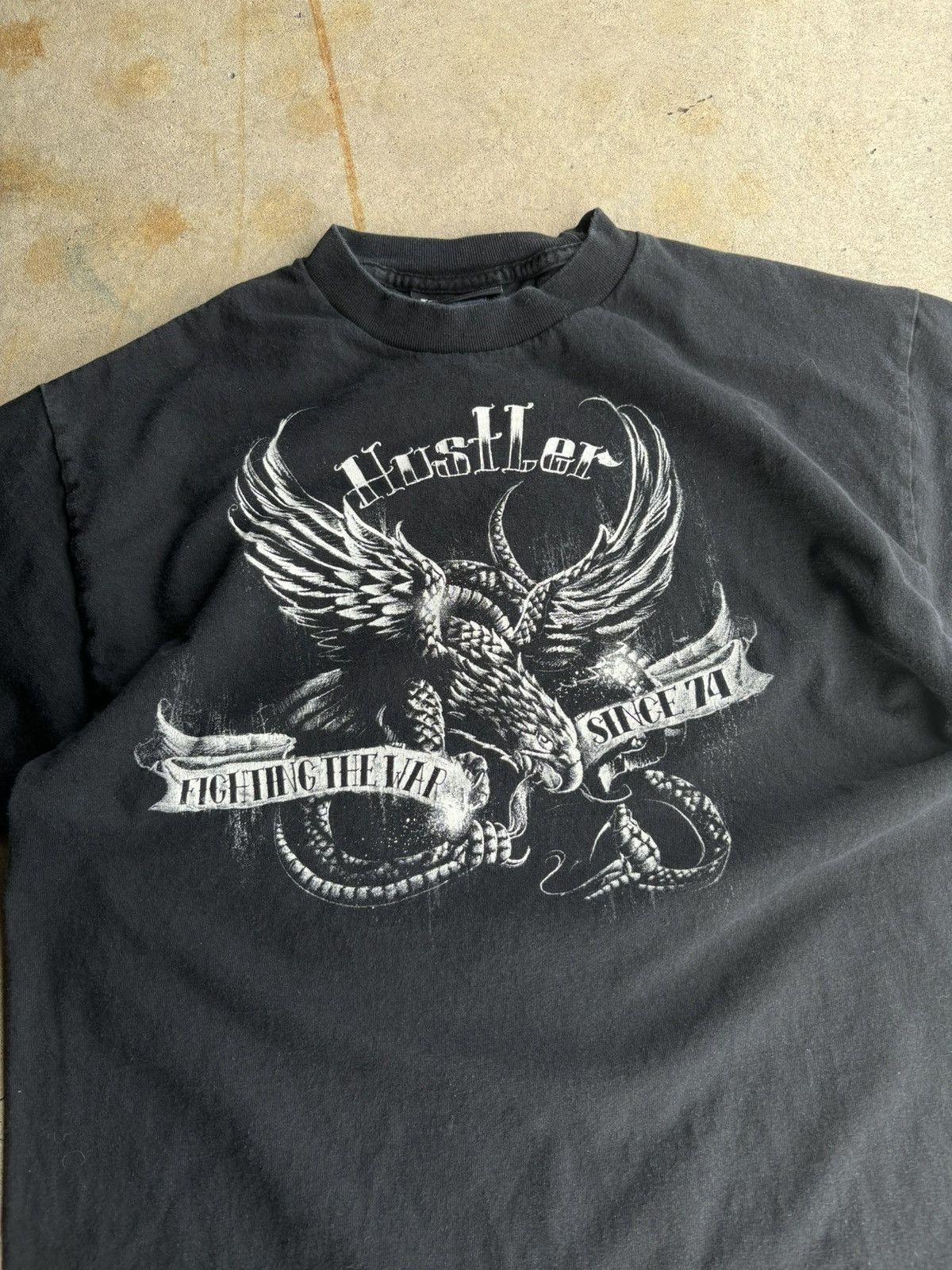 Japanese Brand × Vintage Crazy Hustler Brand Pinup Girl Boxy Stripper Tee Size US M / EU 48-50 / 2 - 3 Thumbnail