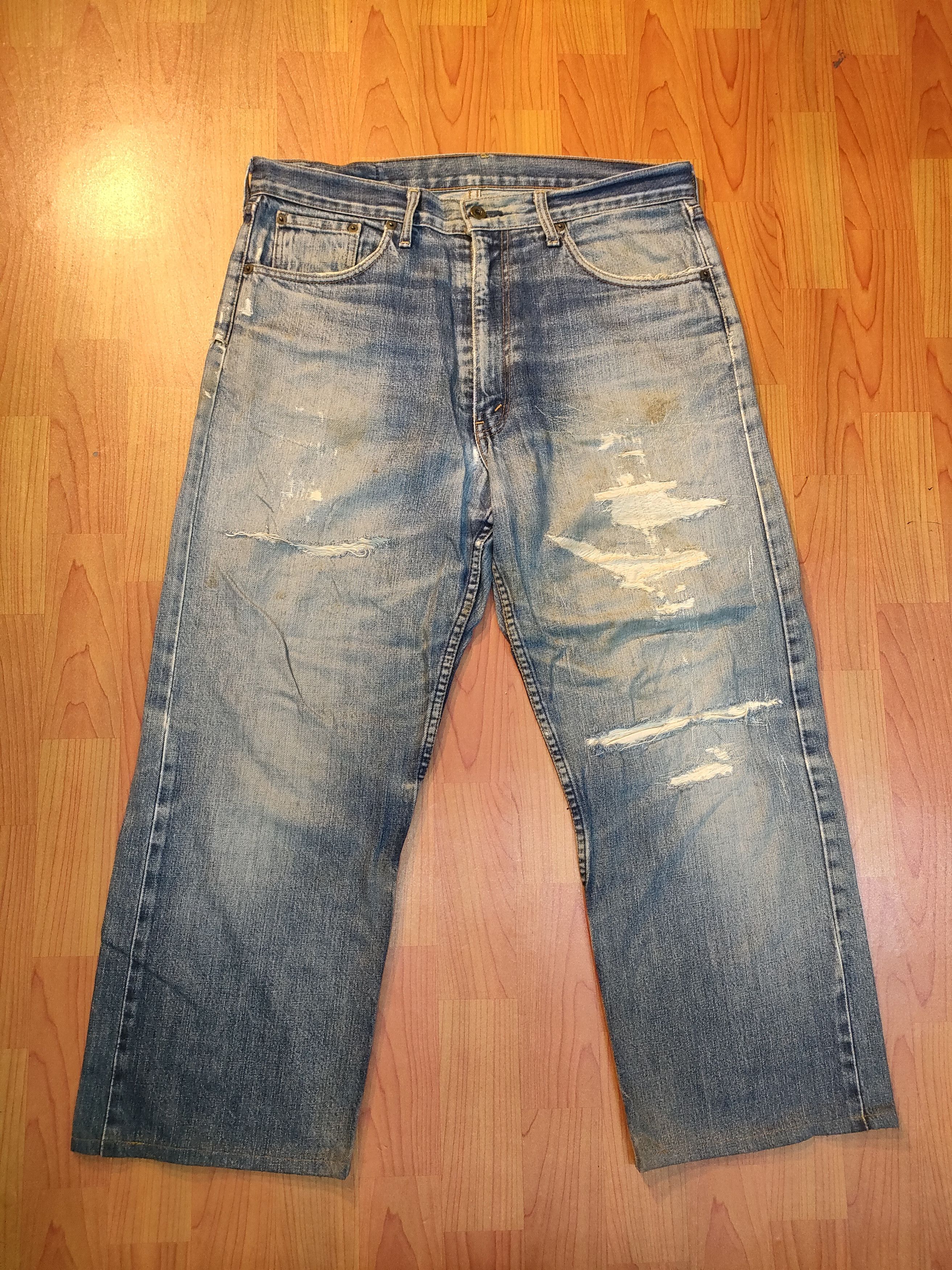 Levi's Vintage Clothing Vintage Reworked Levi's 504 Selvedge Jeans Size US 35 - 1 Thumbnail