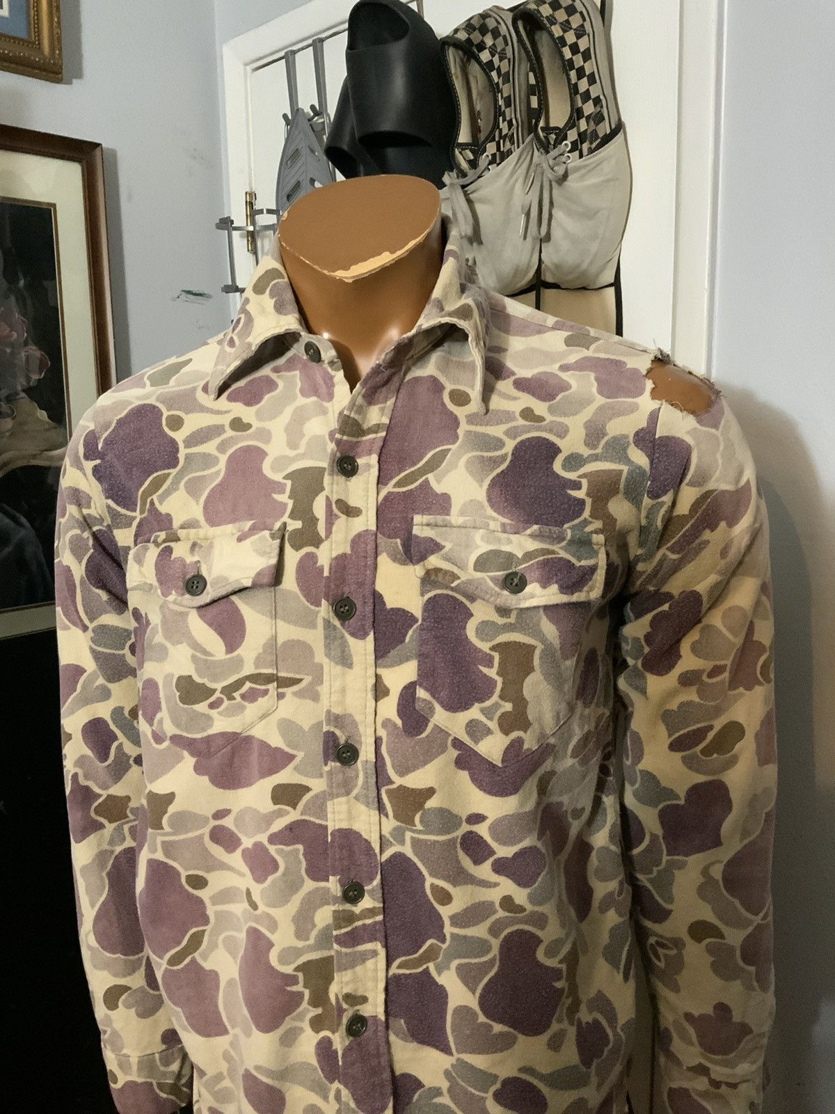 Redhead × Vintage Vintage RedHead Camo Frogskin Flannel Button Shirt Size US S / EU 44-46 / 1 - 10 Thumbnail