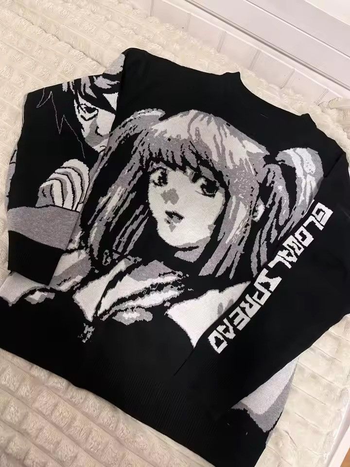Japanese Brand Anime Graphic Knit Sweater Size US XL / EU 56 / 4 - 11 Thumbnail