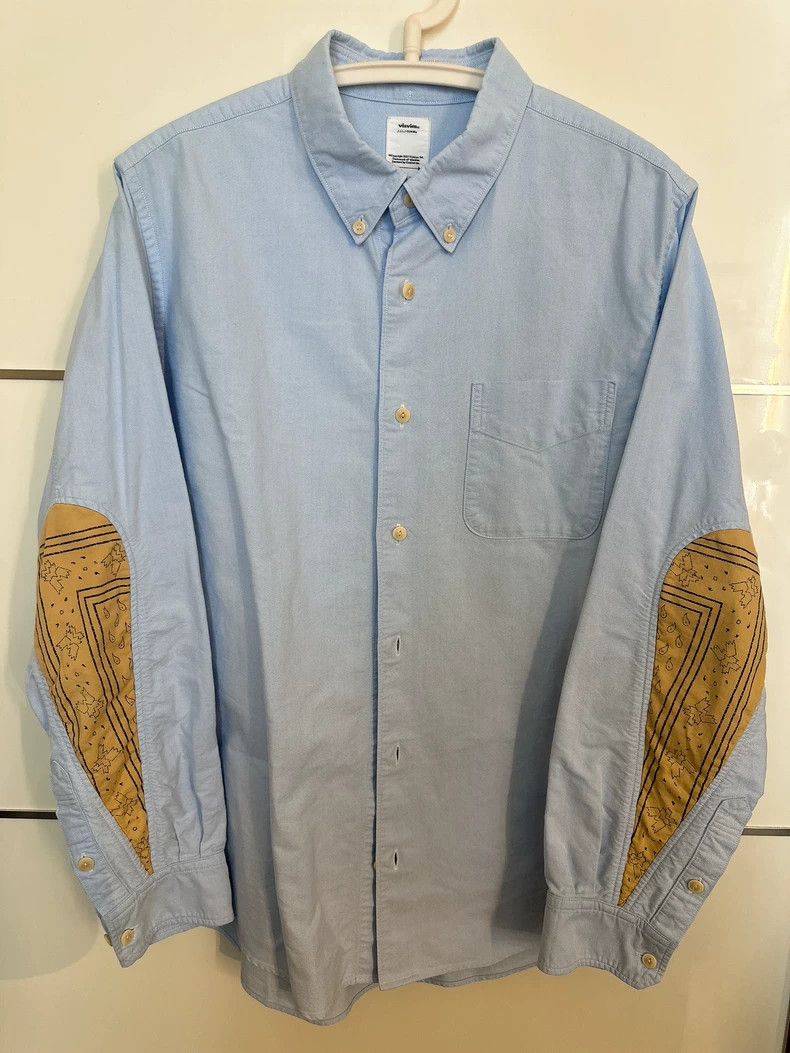 Visvim visvim Water Drop Cashew Flower Light Blue Shirt 2505-Nexta Size US L / EU 52-54 / 3 - 1 Thumbnail