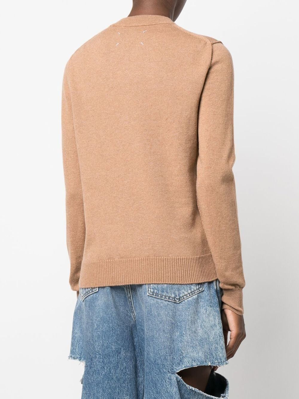 Maison Margiela o1y0625 Cashmere Blend Sweater in Camel Size XL / US 12-14 / IT 48-50 - 4 Thumbnail