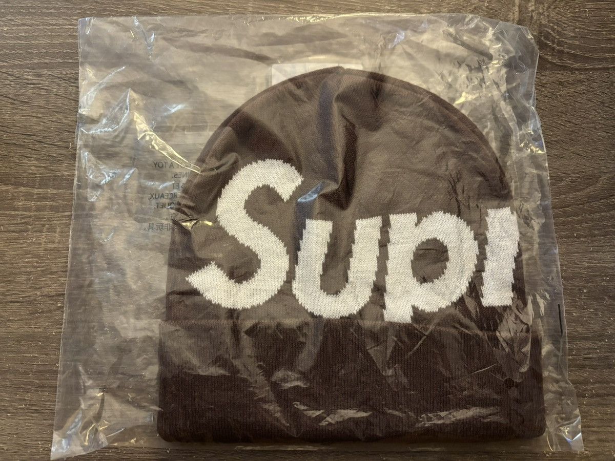 Supreme Supreme Big Logo Beanie FW25 Brown Size ONE SIZE - 1 Thumbnail
