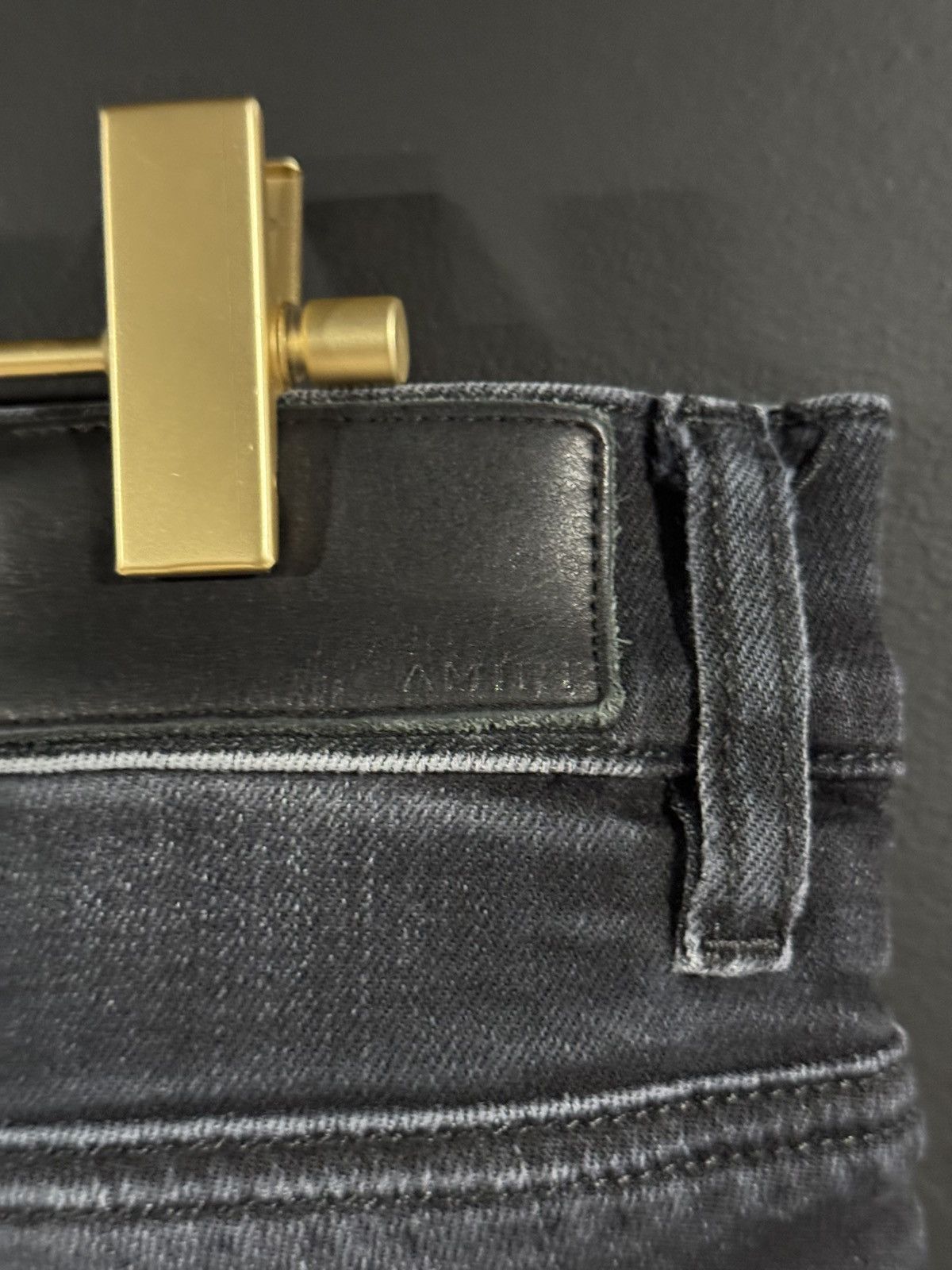 Amiri Amiri Faded Black Distressed Stacked Denim Jeans 34x32 Size US 34 / EU 50 - 9 Thumbnail