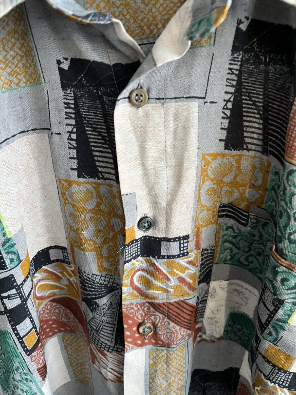 Vintage Vintage Patchwork Shirt The Big Shirt Maker by South West Size US XL / EU 56 / 4 - 15 Thumbnail
