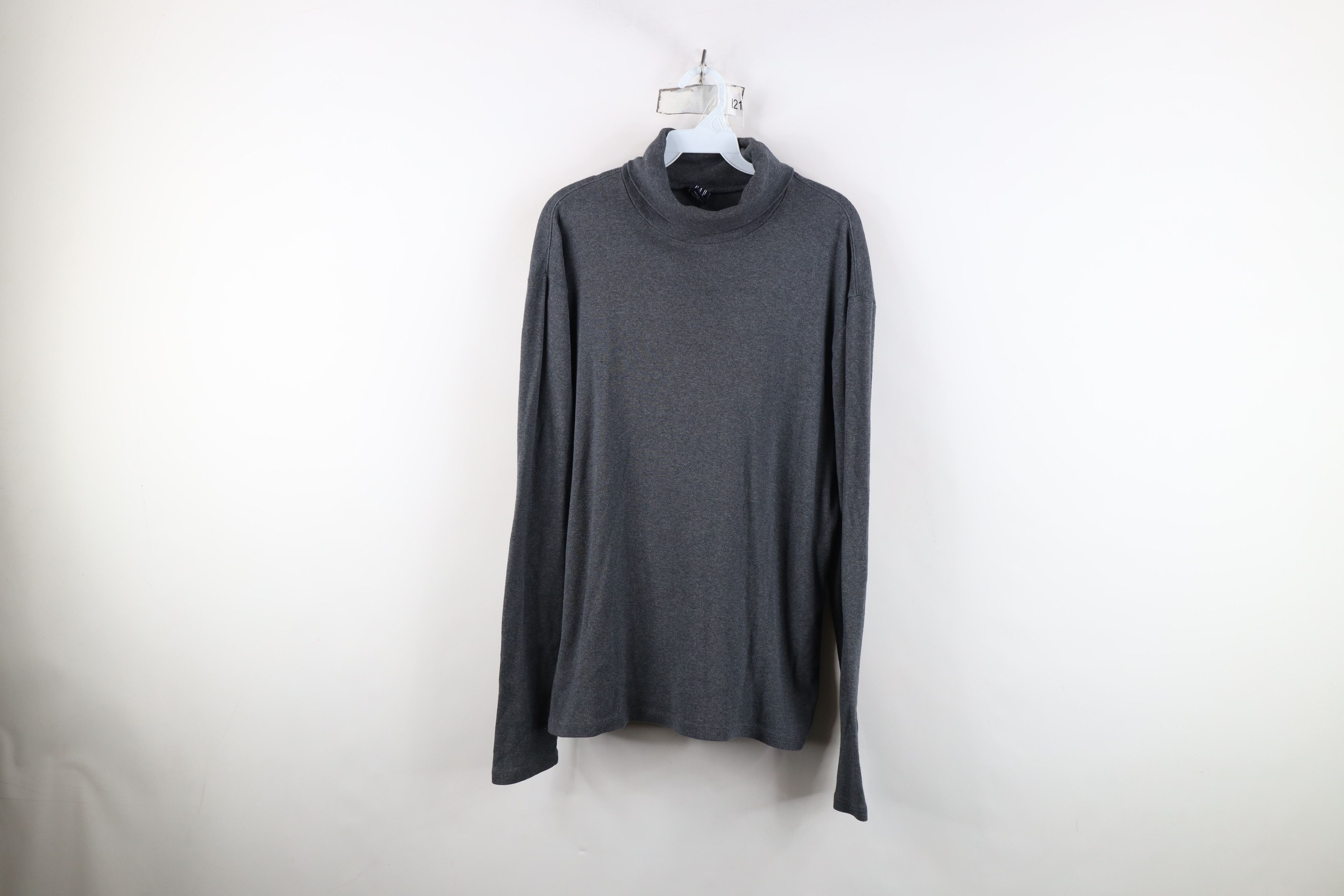 Gap Vintage 90s Y2K Gap Cotton Ribbed Knit Turtleneck T-Shirt Size US L / EU 52-54 / 3 - 1 Thumbnail
