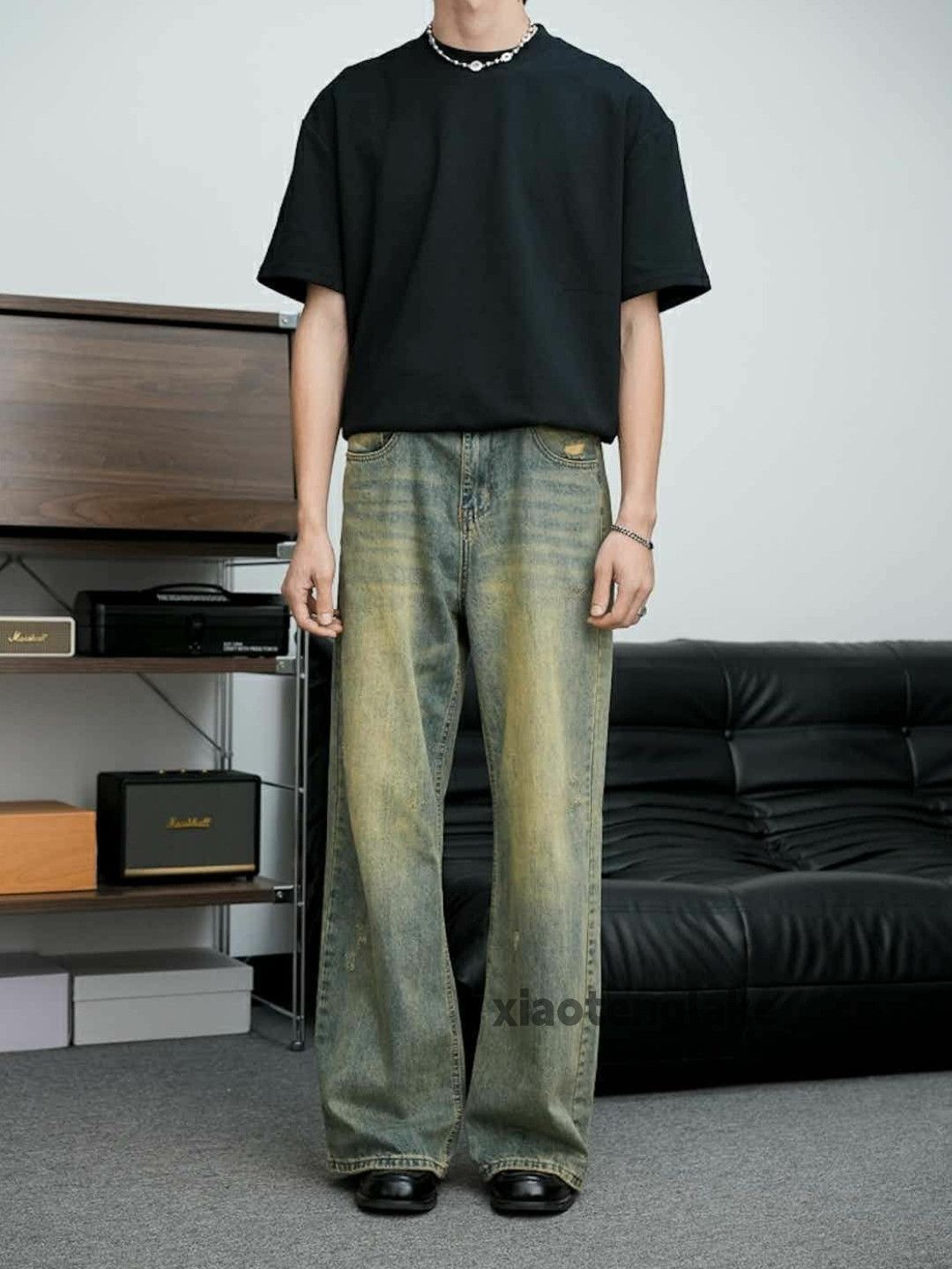 Jean × Vintage disco punk grunge washed faded y2k ripped flared jeans Size US 32 / EU 48 - 3 Thumbnail