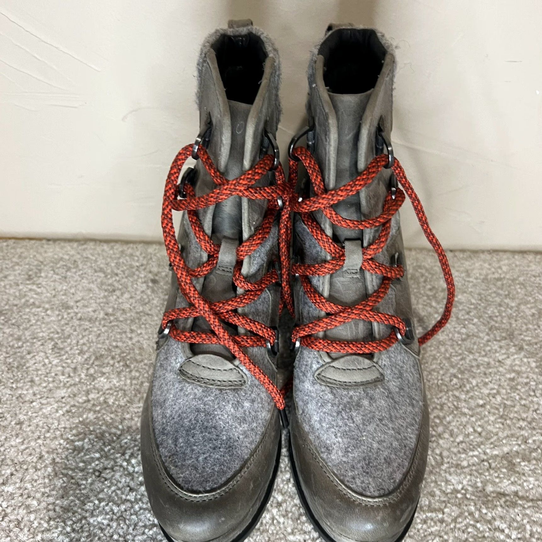 Sorel Blake Boot Shoe Women Bootie Size US 10 Gray Leather