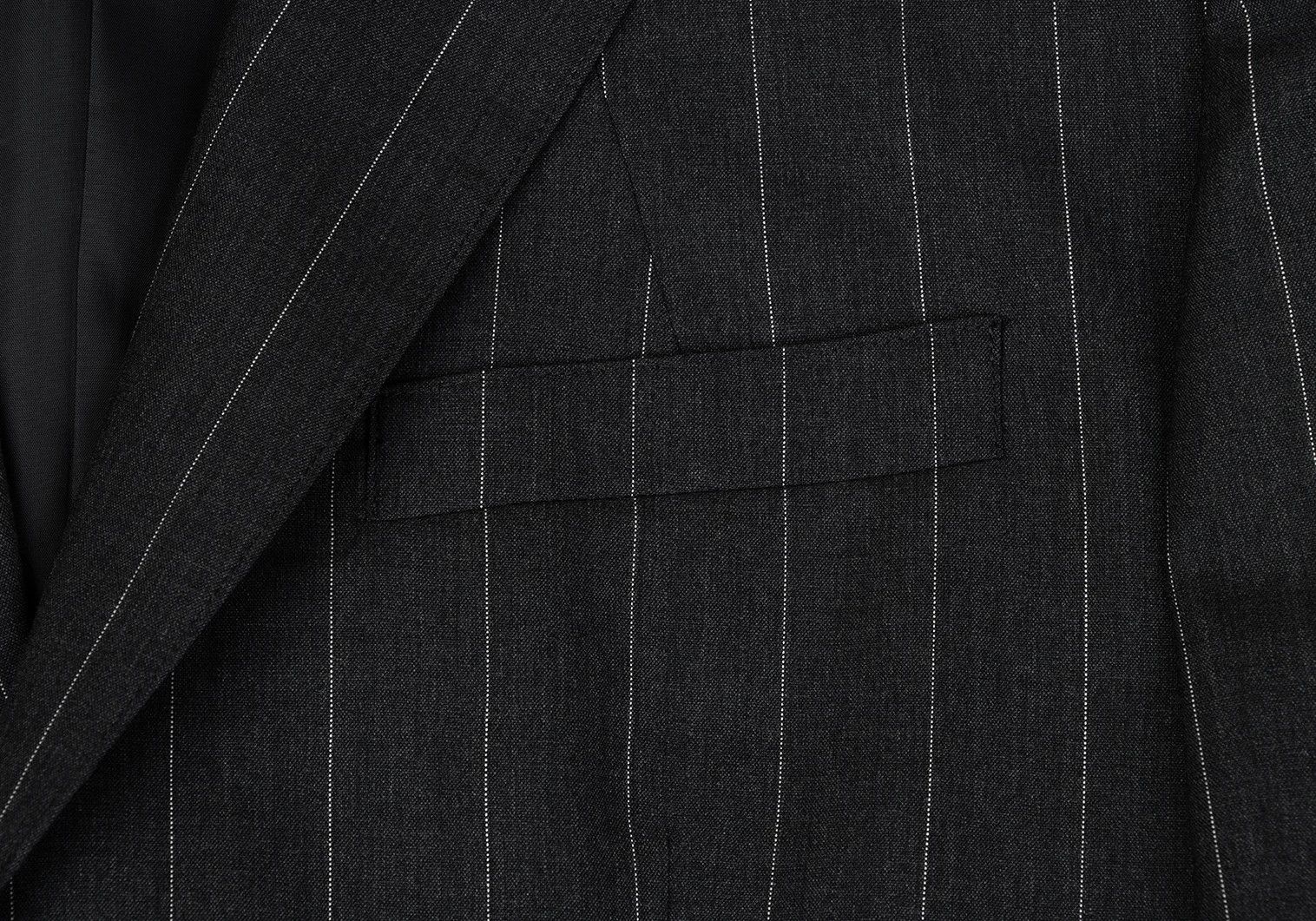 Jean Paul Gaultier Wool Stripe 3-Button Jacket in Gray, Size 48 Size US M / EU 48-50 / 2 - 5 Thumbnail