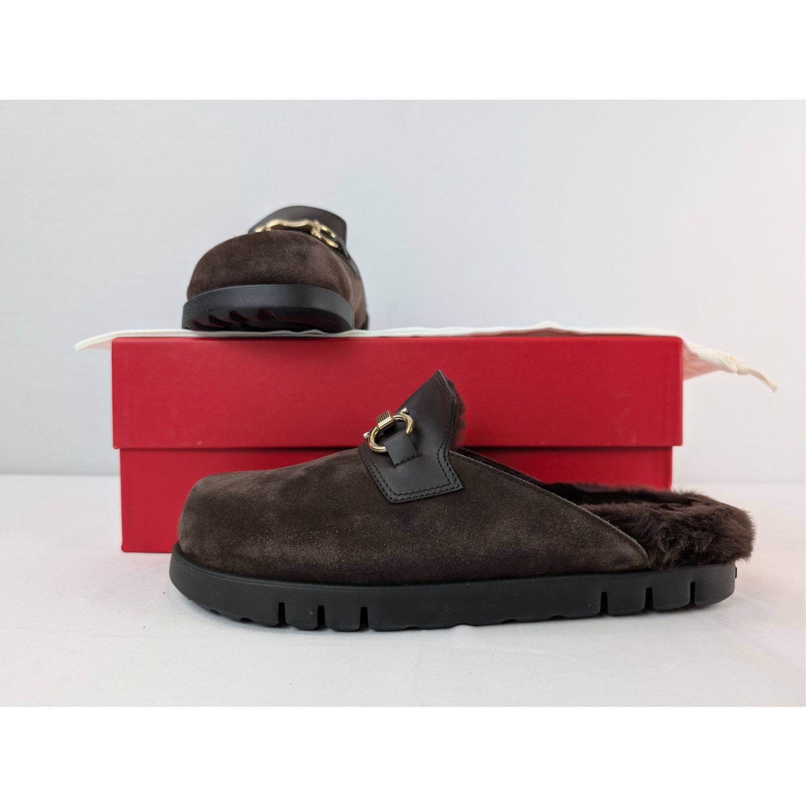 Salvatore Ferragamo o1rshd1 T. Moro 23 Calf Mules in Brown Size US 8 / EU 41 - 20 Thumbnail
