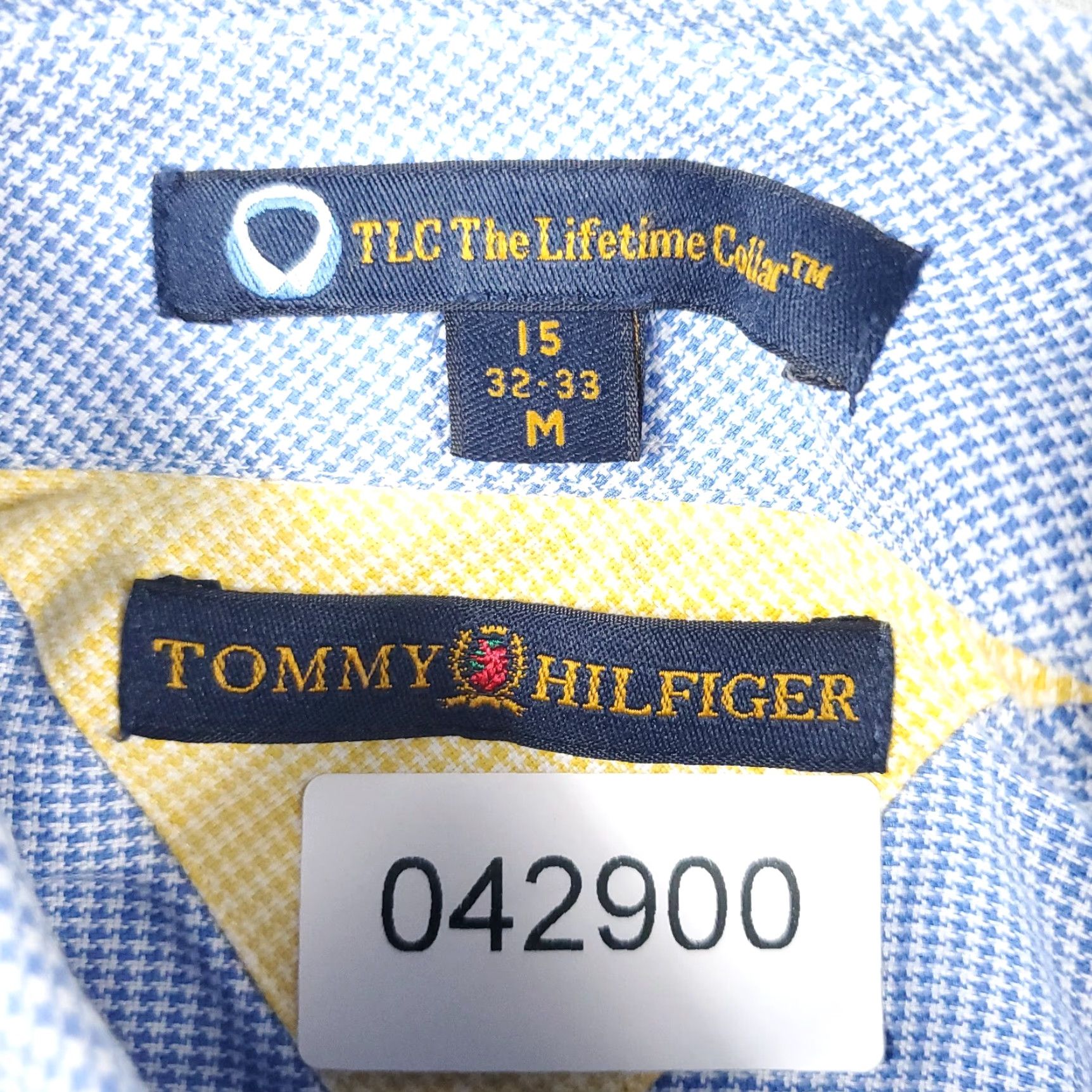 Tommy Hilfiger VINTAGE Tommy Hilfiger Shirt Men Medium Blue Casual Button-Up Long Sleeve Size US M / EU 48-50 / 2 - 7 Thumbnail